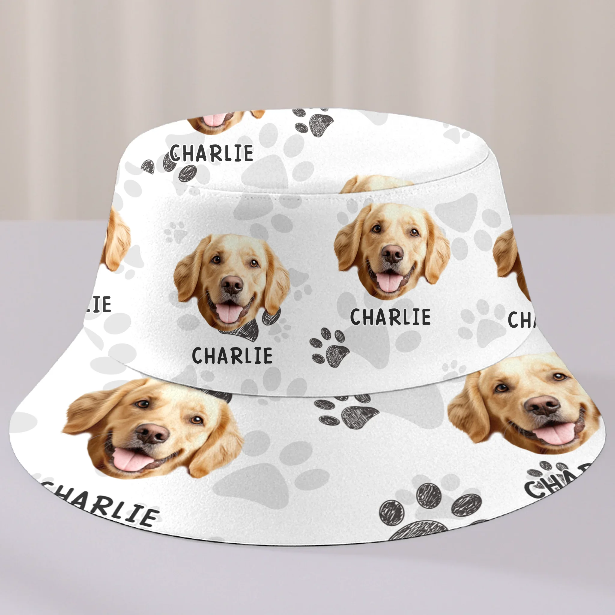 Custom Photo Life  s Better With Paws - Dog & Cat Personalized Custom Bucket Hat - Summer Vacation Gift For Pet Owners, Pet Lovers - Robaser