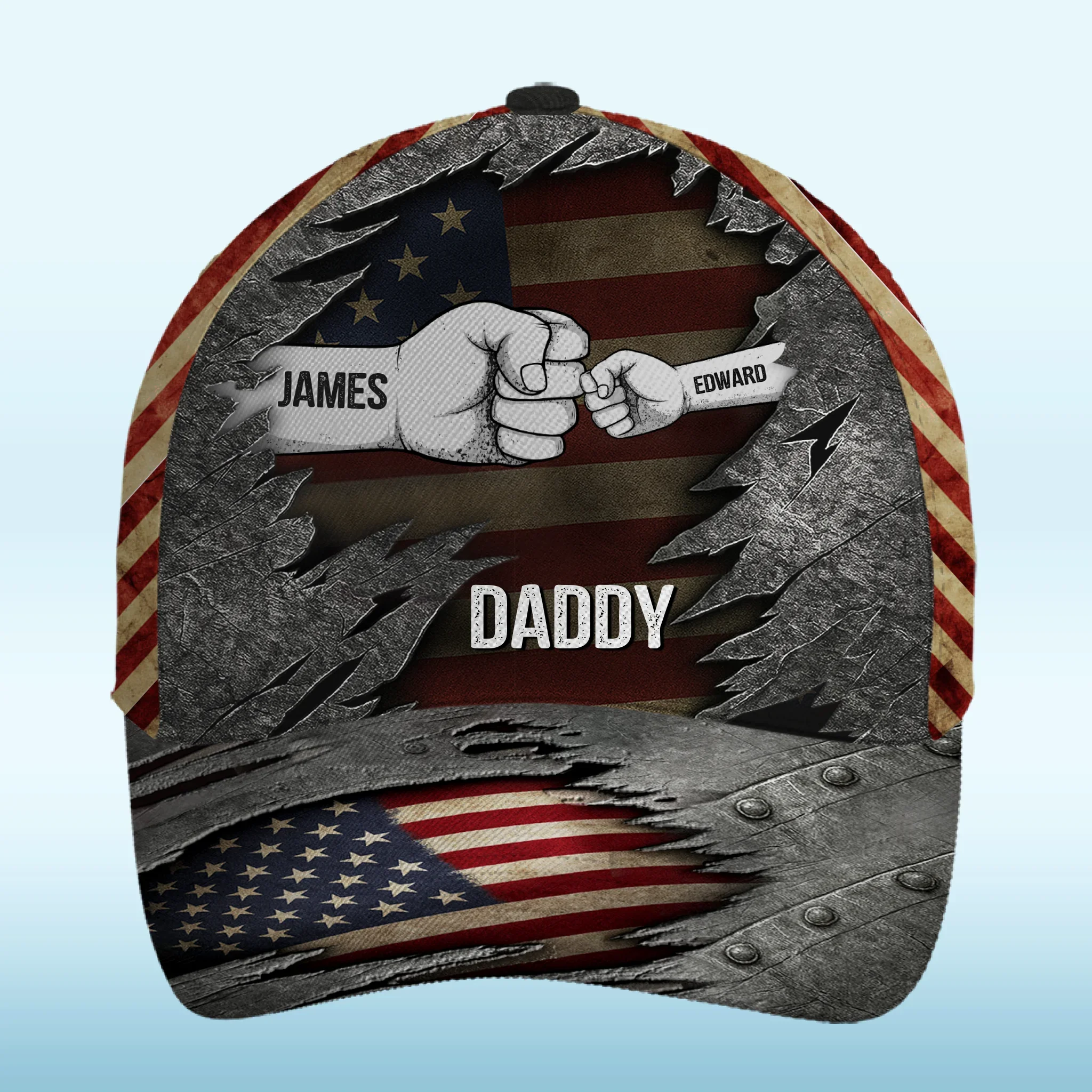 Together We Fight - Family Personalized Custom Hat, All Over Print Classic Cap - Father's Day, Gift For Dad, Grandpa - Robaser