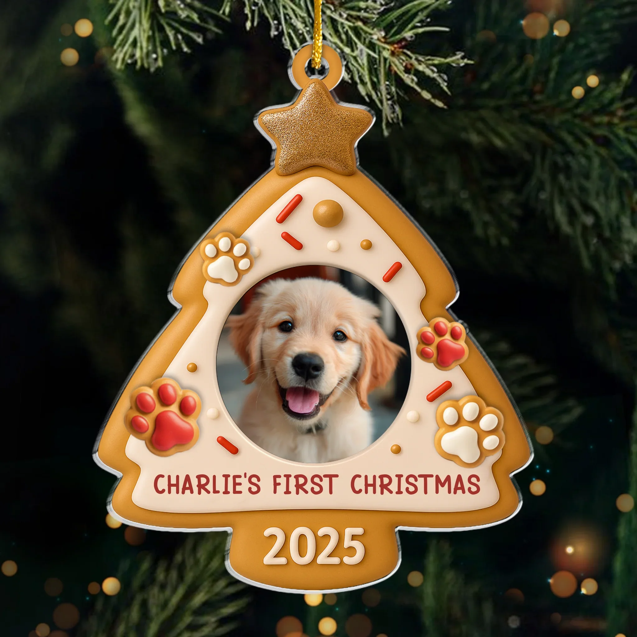 Custom Photo Acrylic Ornament - Personalized Christmas Birthday Gifts For Dog Cat Lovers, Dog Dad And Mom, Cat Owners - Santa, I  ve Been A Good Pup - Robaser