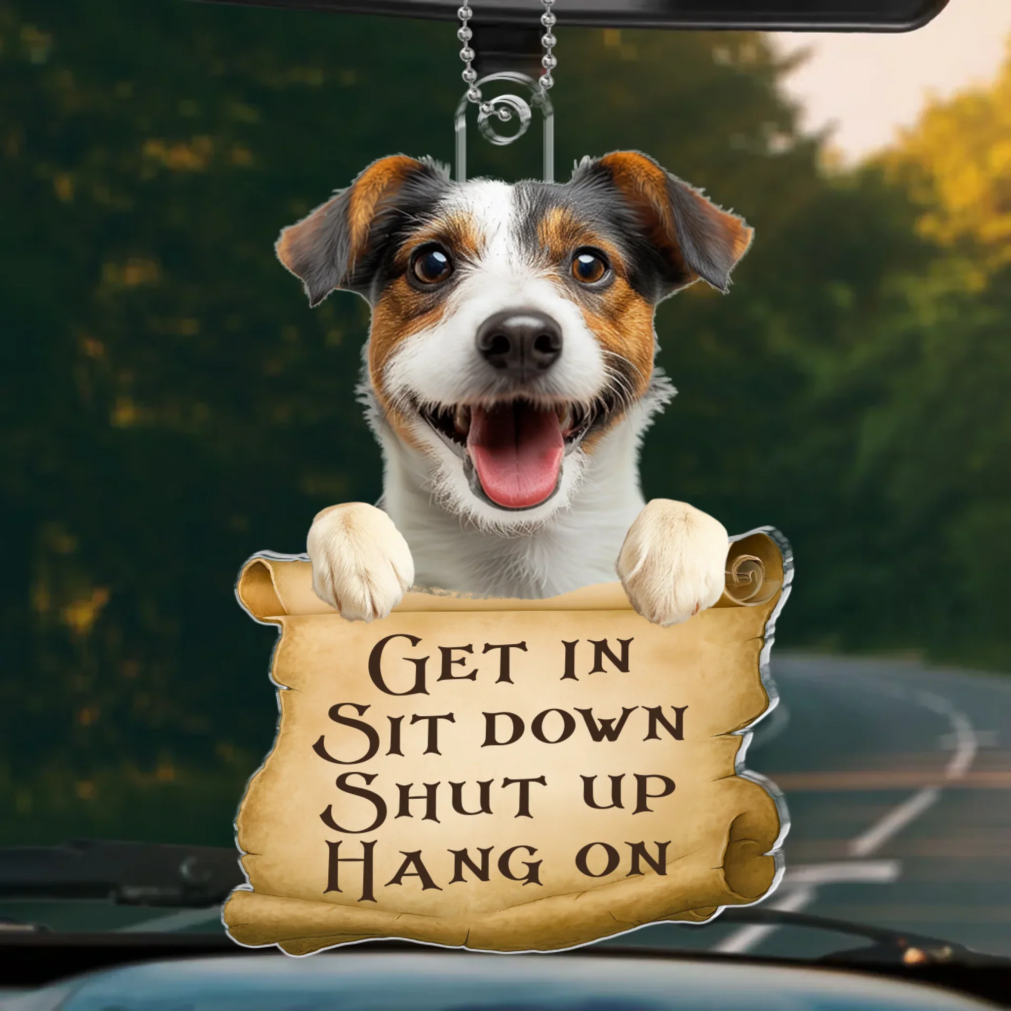 Custom Photo Acrylic Car Ornament - Personalized Birthday Gifts For Dog Cat Lovers, Dog Dad And Mom, Cat Owners - Paw Patrol In Action - Robaser