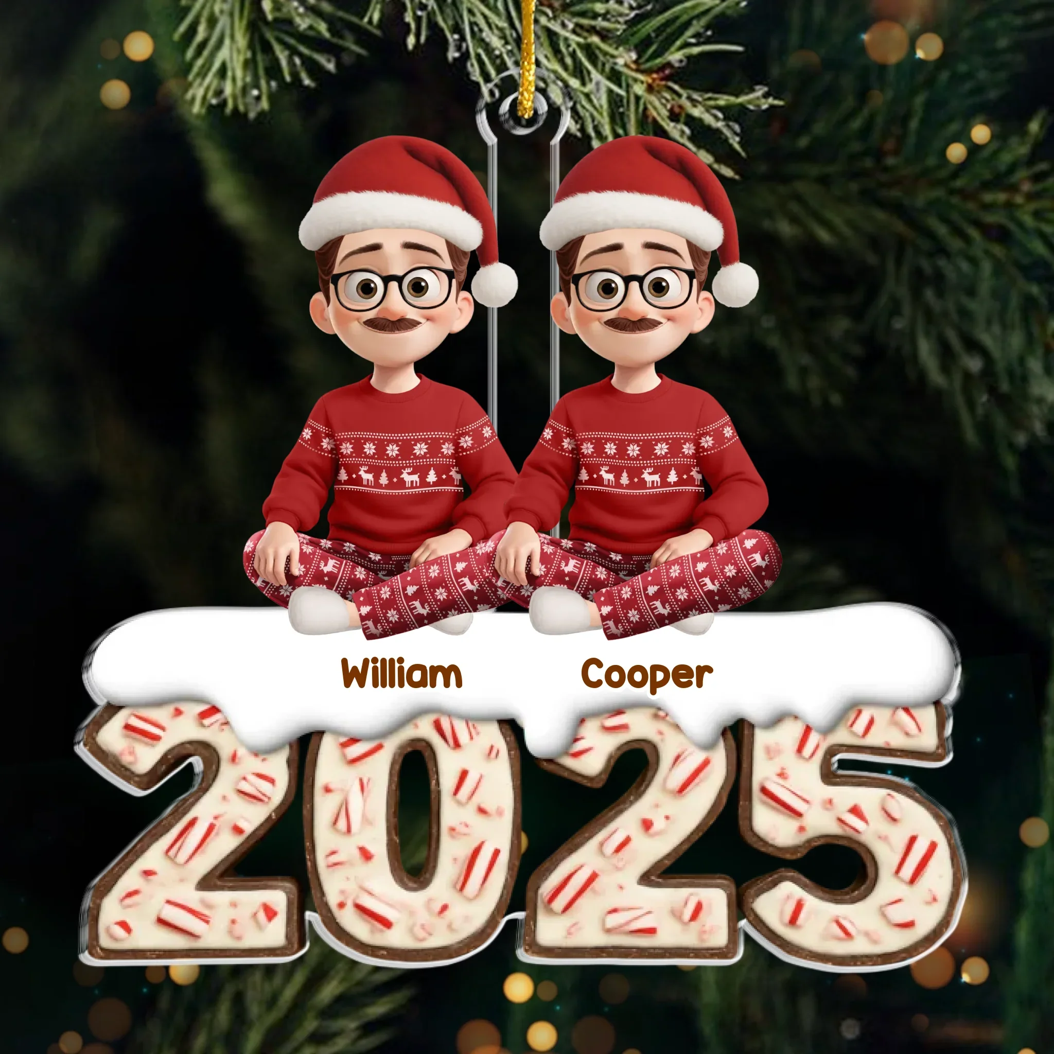 Custom Acrylic Ornament - Personalized Christmas Birthday Gifts For Family, Dog Cat Lovers - Cherish The Moment - Robaser