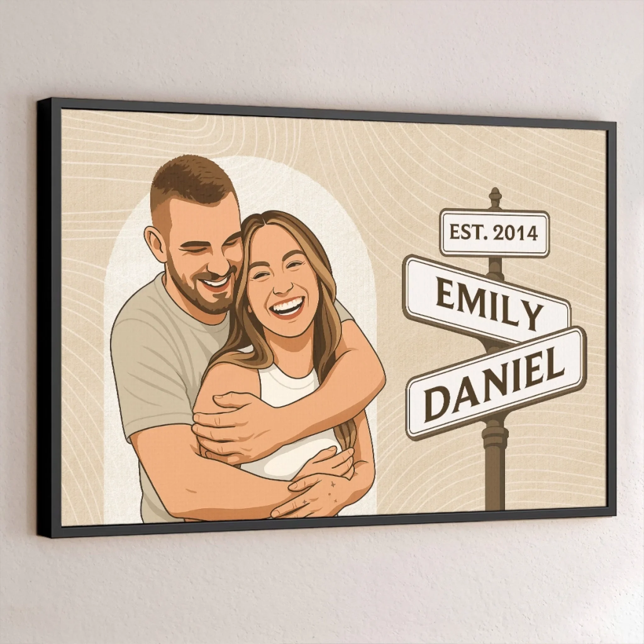 Custom Photo One Love, One Story, Always Us - Couple Personalized Custom Horizontal Poster - Gift For Husband Wife, Anniversary - Robaser