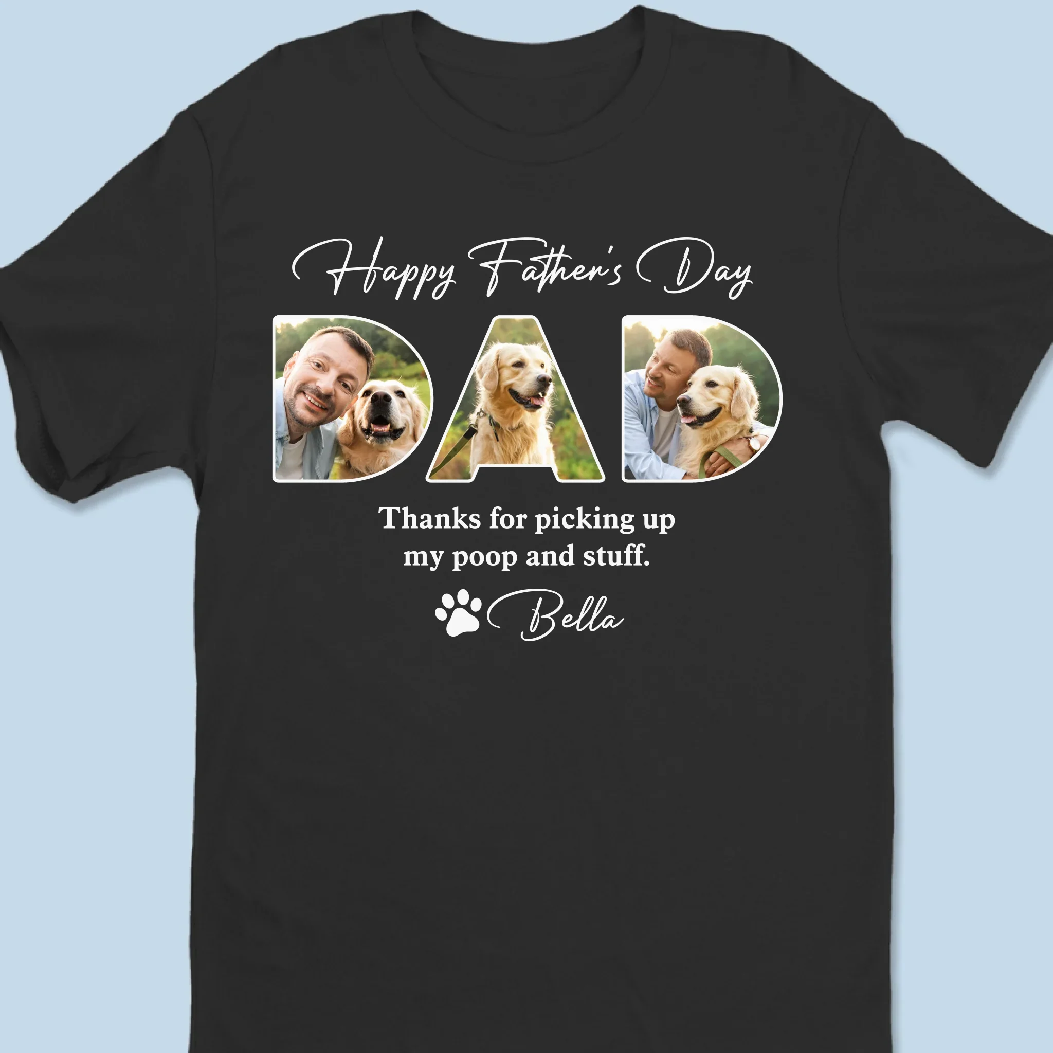 Custom Photo My Hero With A Leash - Dog Personalized Custom Unisex T-shirt, Premium T-shirt, Hoodie - Father's Day, Gift For Pet Owners, Pet Lovers - Robaser