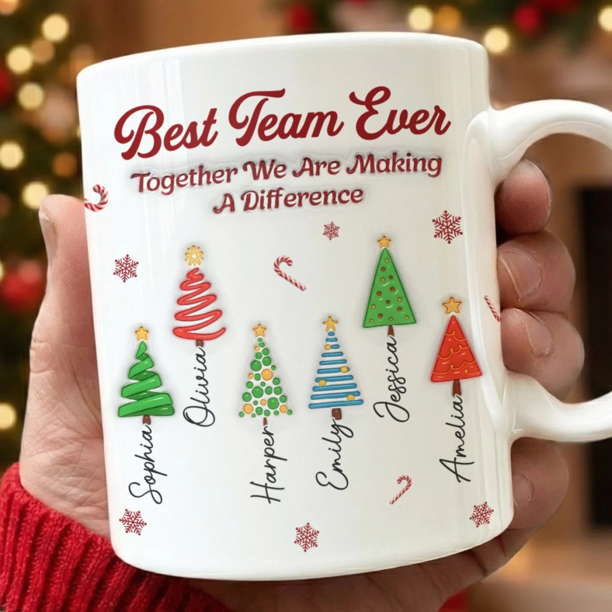Custom Mug - Personalized Christmas Birthday Gifts For Coworker, Work Bestie - Better Together At Work - Robaser
