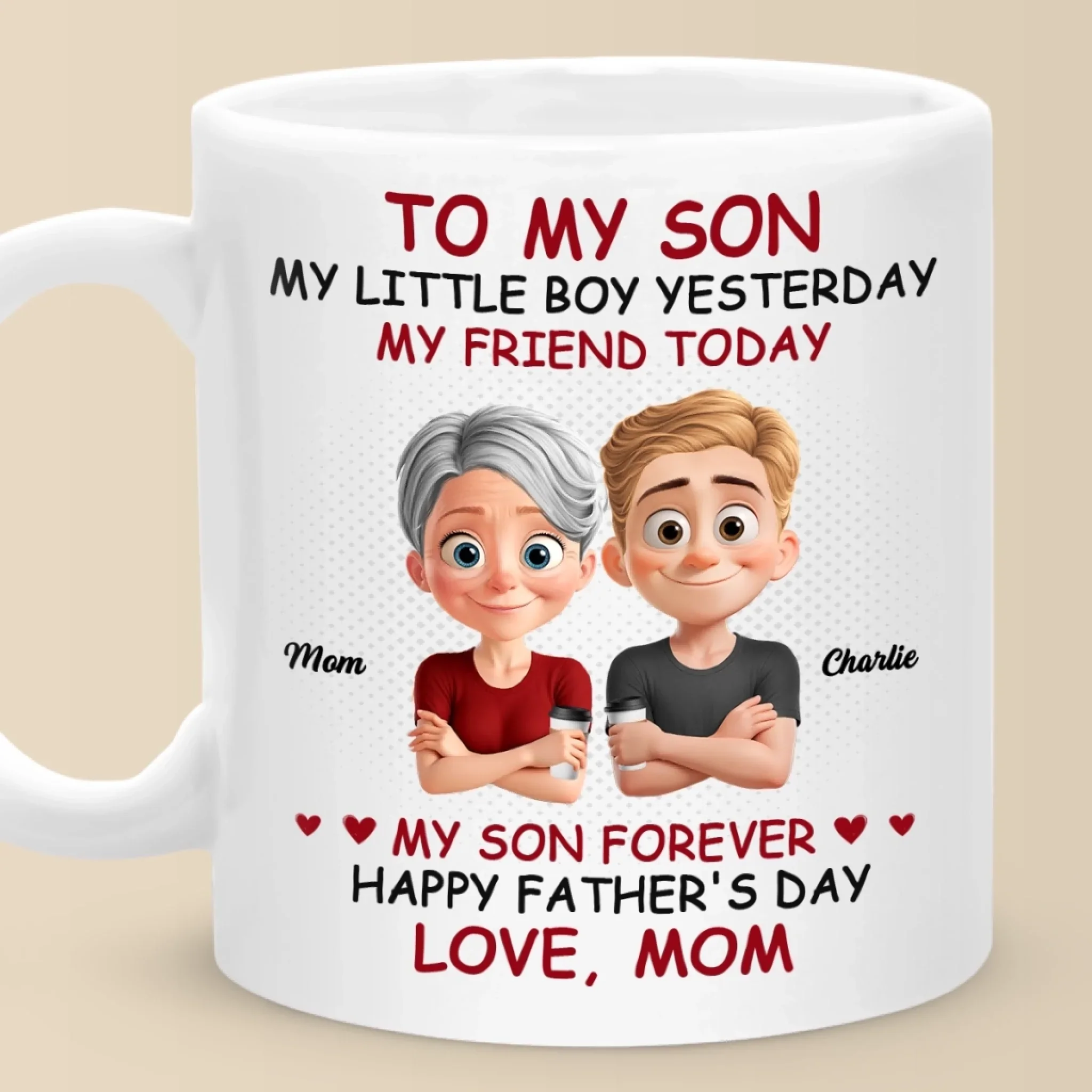 I See The Best Parts Of Me In You - Family Personalized Custom Mug - Father's Day, Gift For Son - Robaser