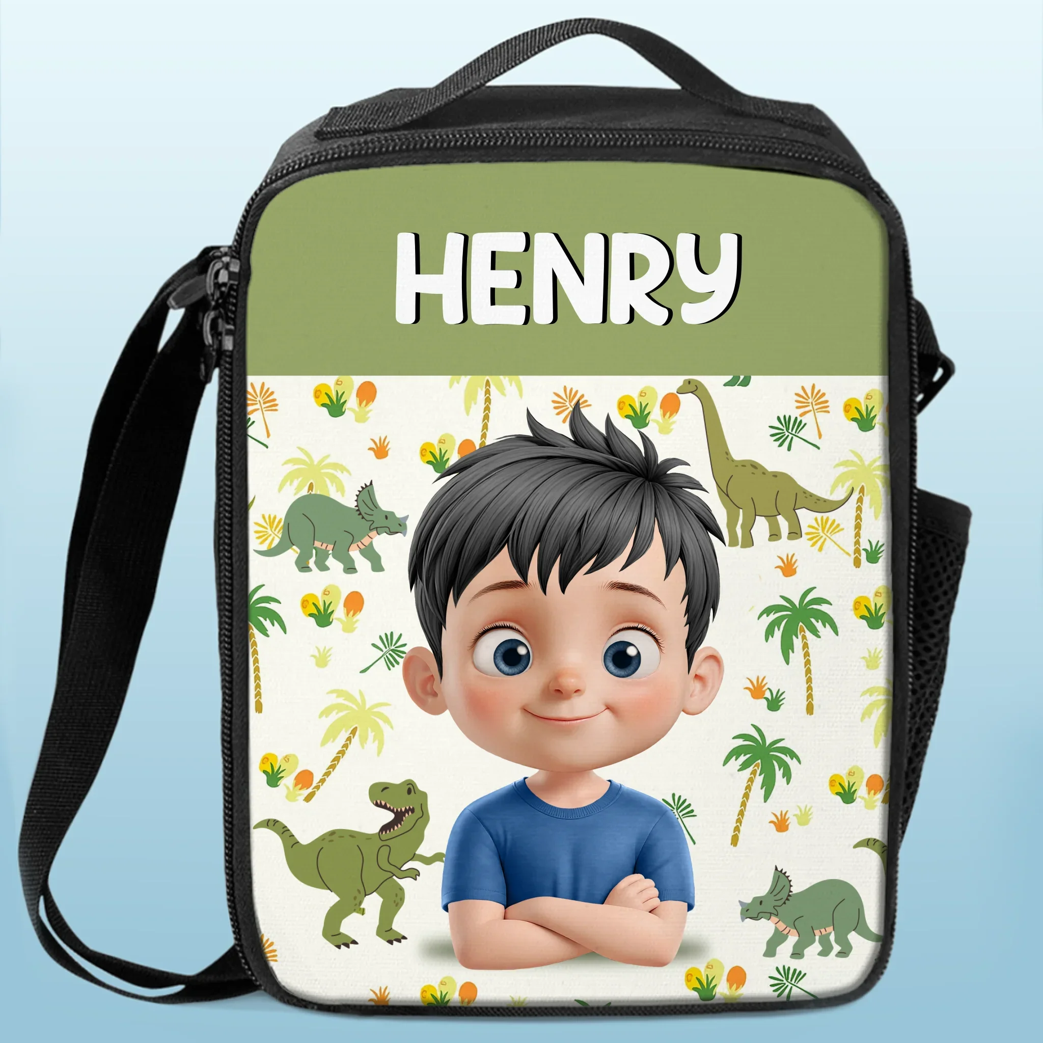 Custom Kids Lunch Bag - Personalized Back To School Gifts For Kids - Up, Up, And Learning Away - Robaser