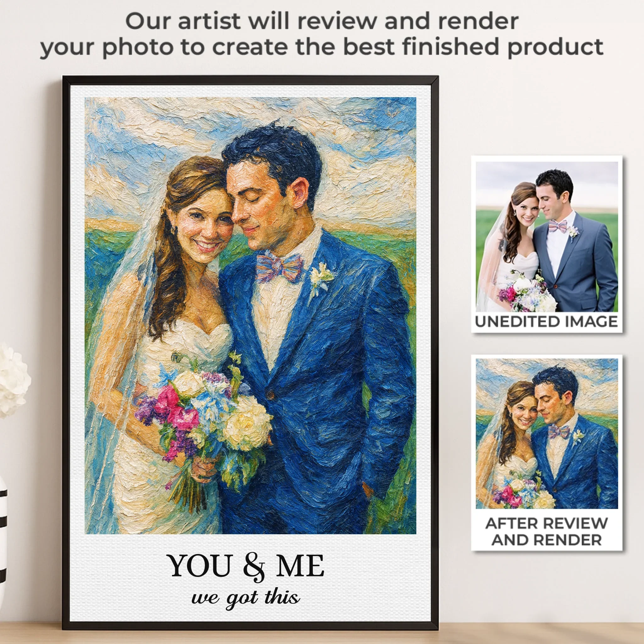 Custom Photo Vertical Poster - Personalized Anniversary Wedding Gifts For Husband And Wife, Him And Her - Just Us, Just Love - Robaser