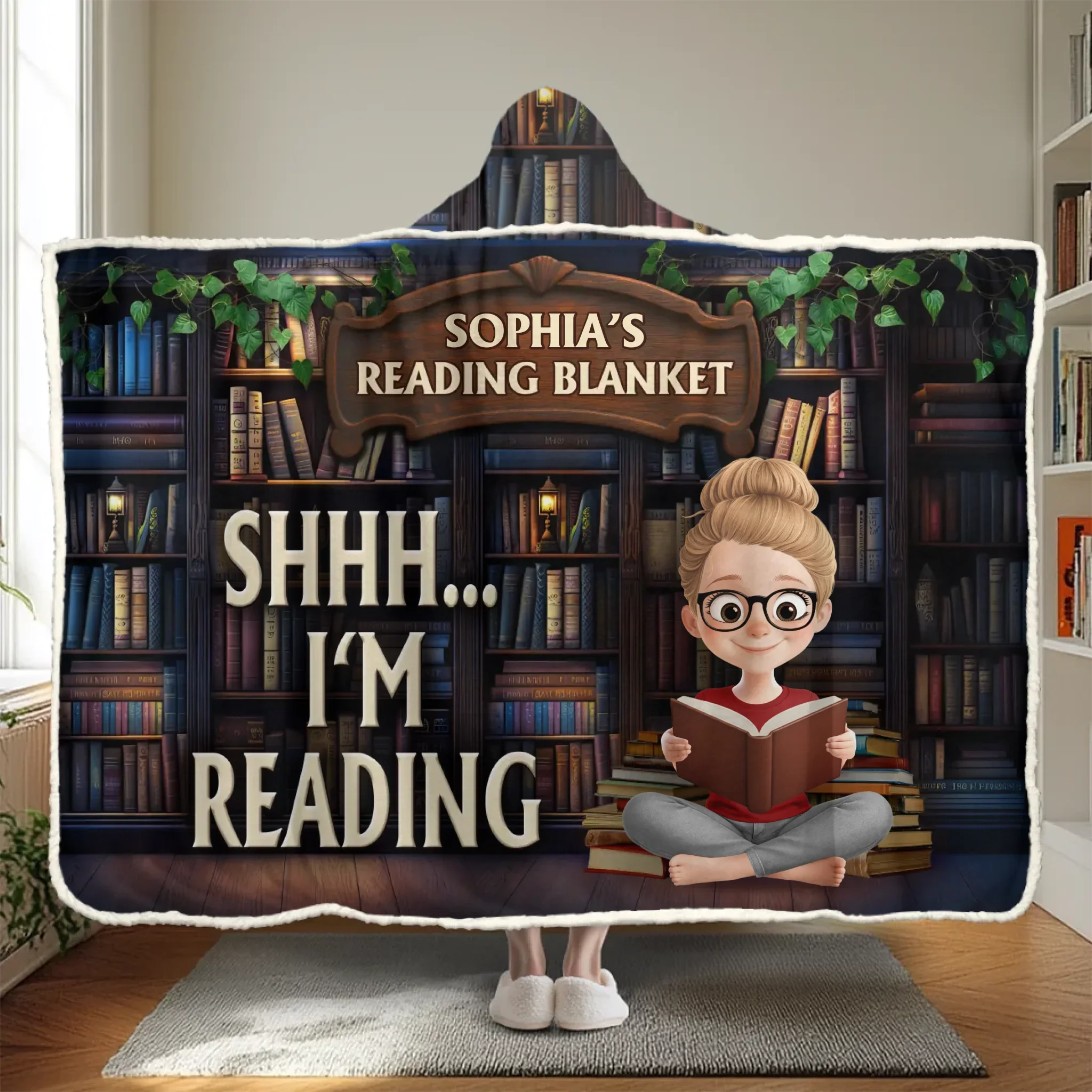 Custom Snuggle Blanket, Hoodie Blanket - Personalized Christmas Bookish Gifts For Book Lovers, Bookworms, Readers - My Kind Of Plot Twist - Robaser