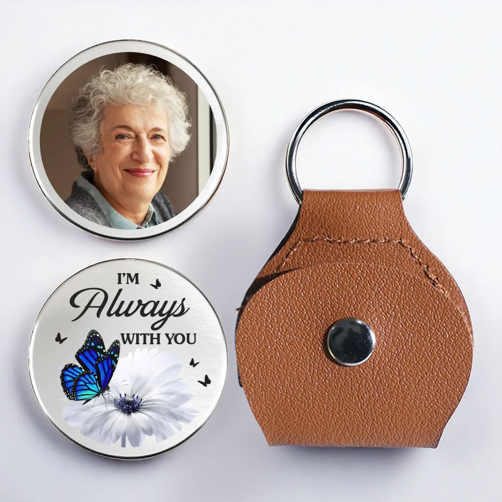Custom Photo Pocket Hug - Personalized Memorial Sympathy Gifts For Loss Of Mom, Dad - Your Love Still Shines On - Robaser
