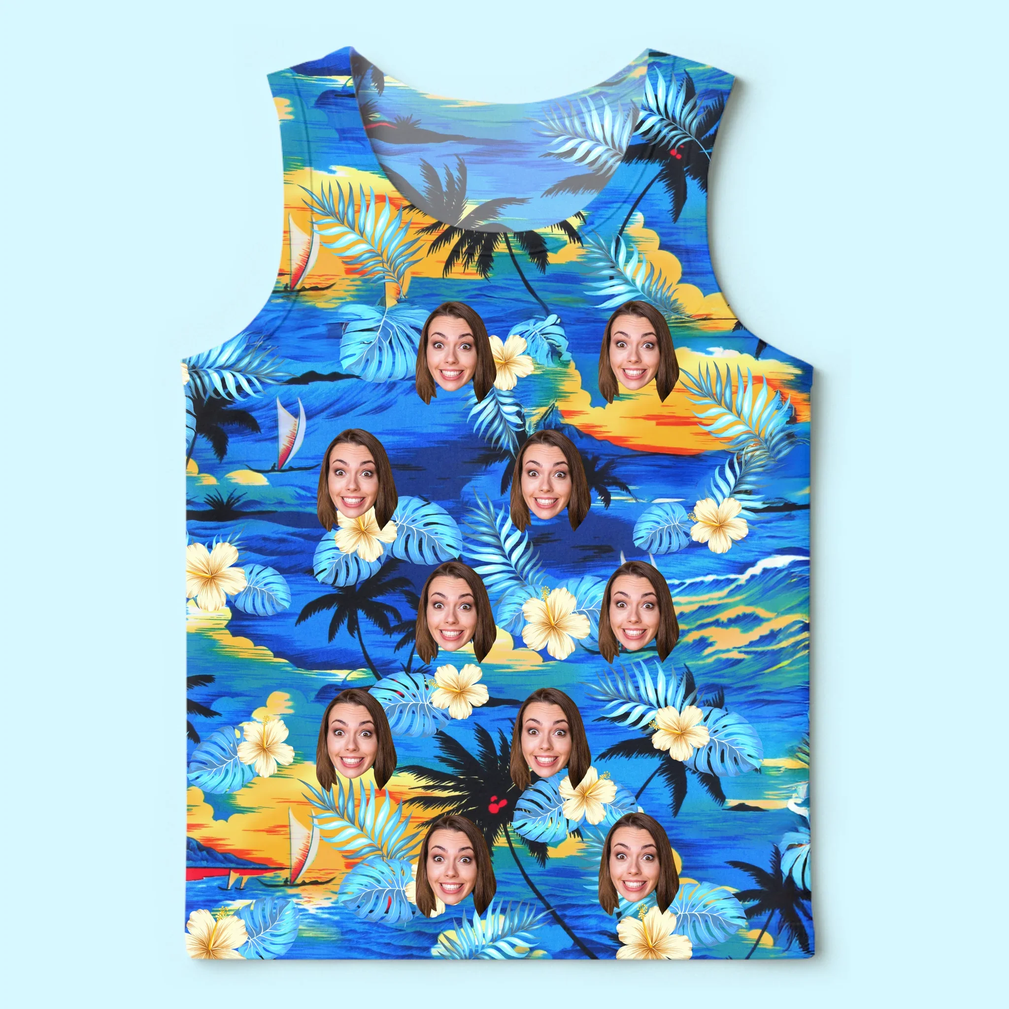 Custom Photo Tanktop - Personalized Summer Vacation And Travel Gifts For Family, Dog Cat Lovers - Wear The Laughs Everywhere - Robaser