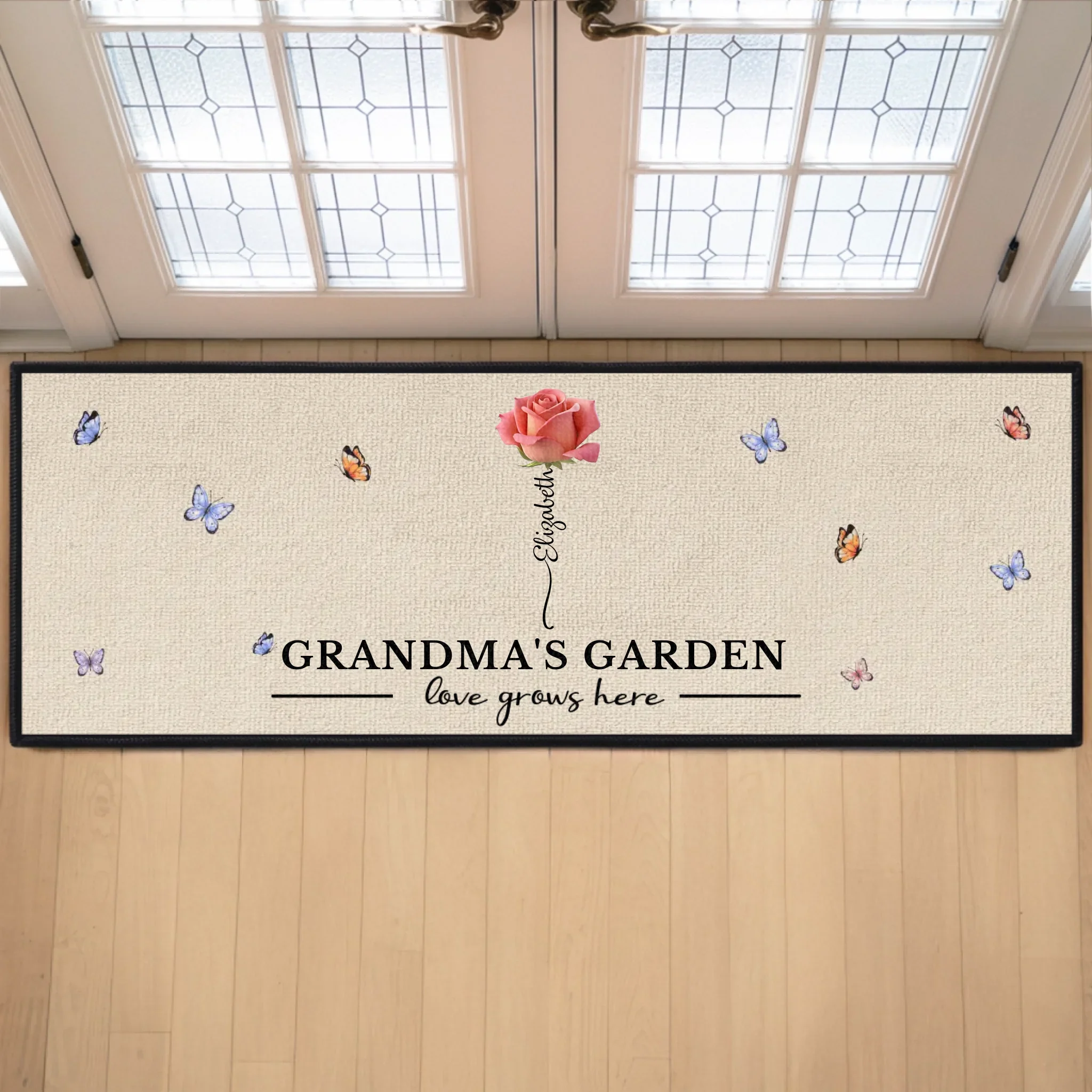 Custom Runner Rug - Personalized Birthday Gifts For  Mom, Grandma - This Garden Grows With Every Grandchild - Robaser