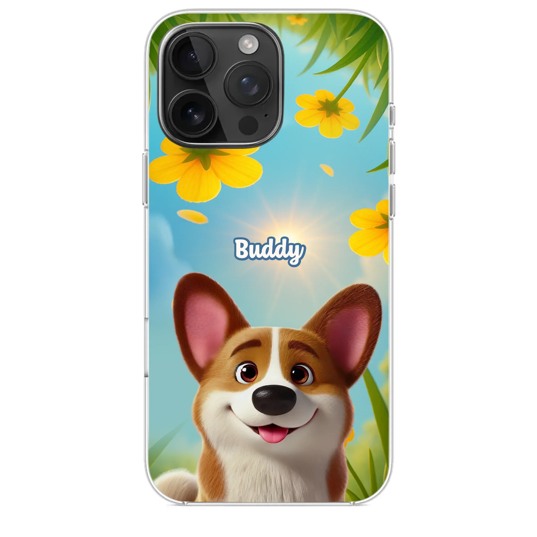 Custom Clear Phone Case - Personalized Birthday Gifts For Dog Lovers, Dog Dad And Mom - You Light Up My Day - Robaser