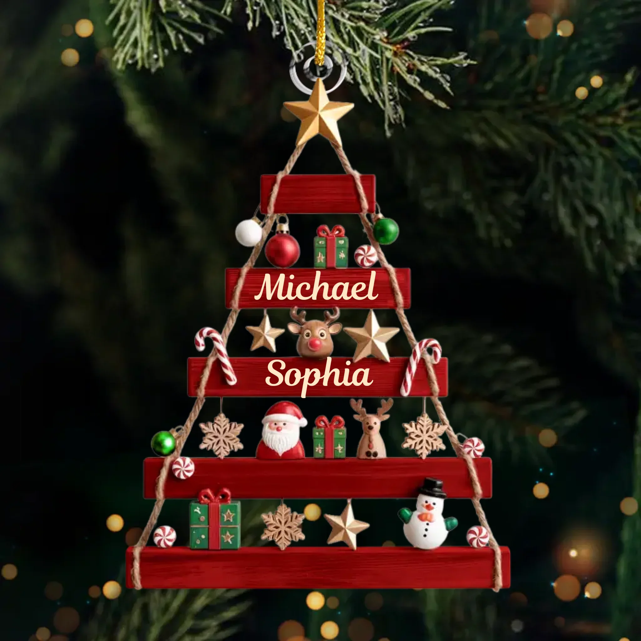 Custom Acrylic Ornament - Personalized Christmas Birthday Gifts For Mom, Dad, Brother, Sister, Kids - Together We Shine At Christmas - Robaser