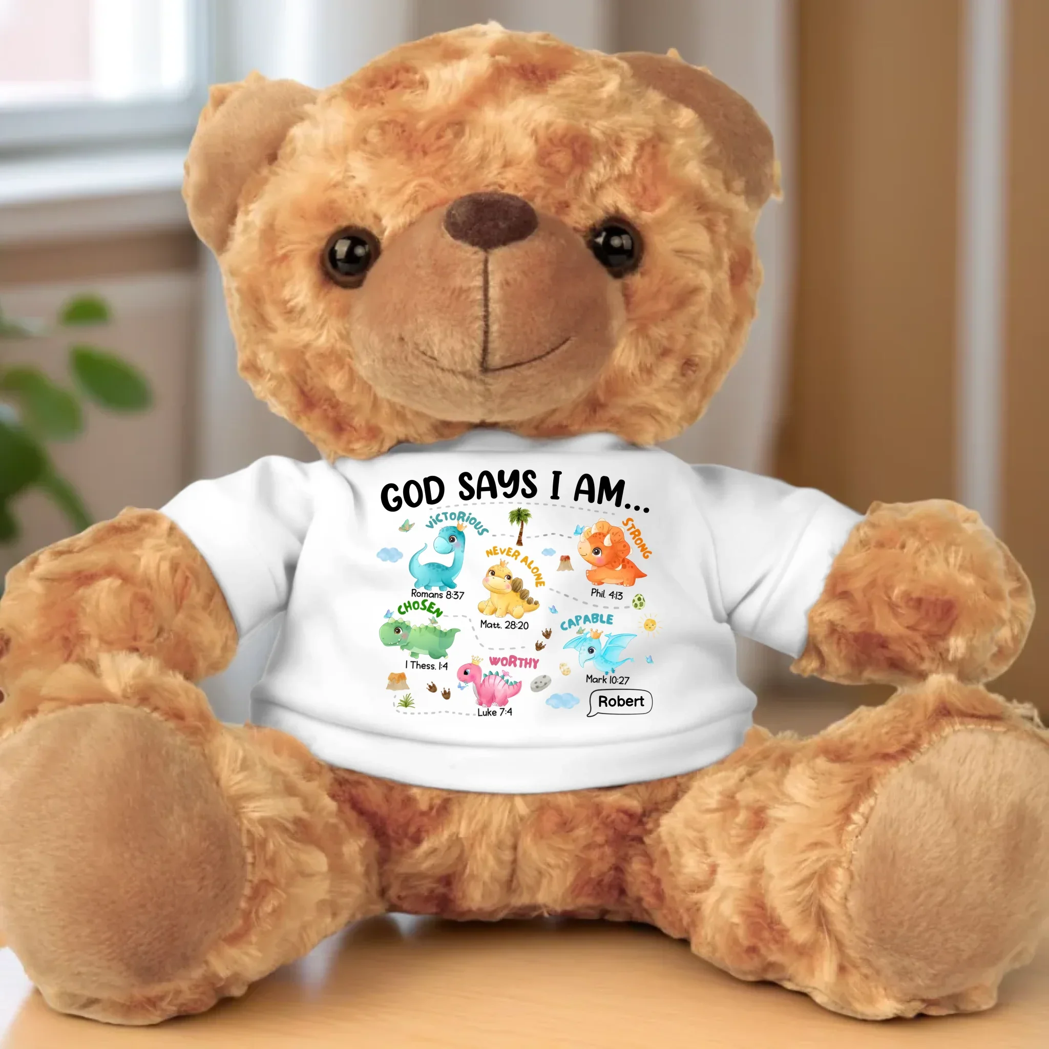 Our Little Blessing From Above - Family Personalized Custom Teddy Bear Plush - Father's Day, Gift For Family Members - Robaser