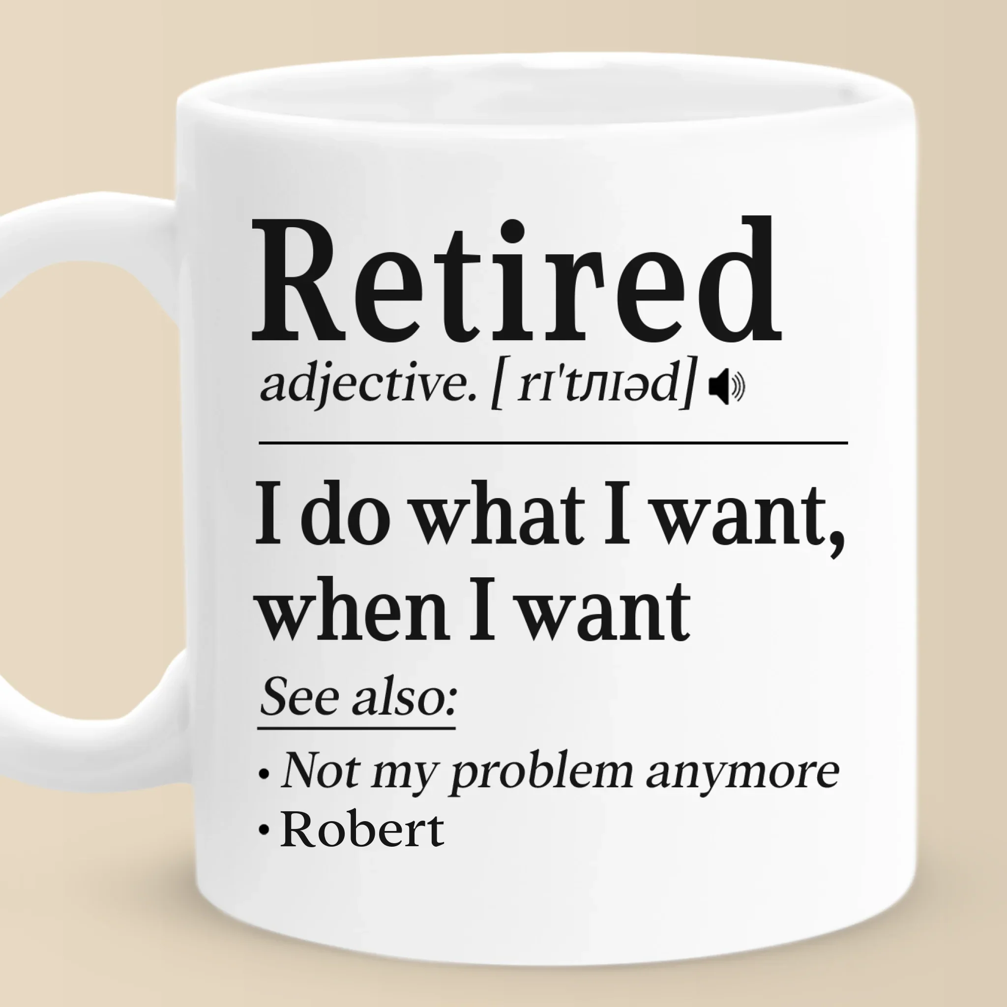 Not My Problem Anymore - Coworker Personalized Custom Mug - Appreciation, Retirement Gift For Coworkers, Work Friends, Colleagues - Robaser