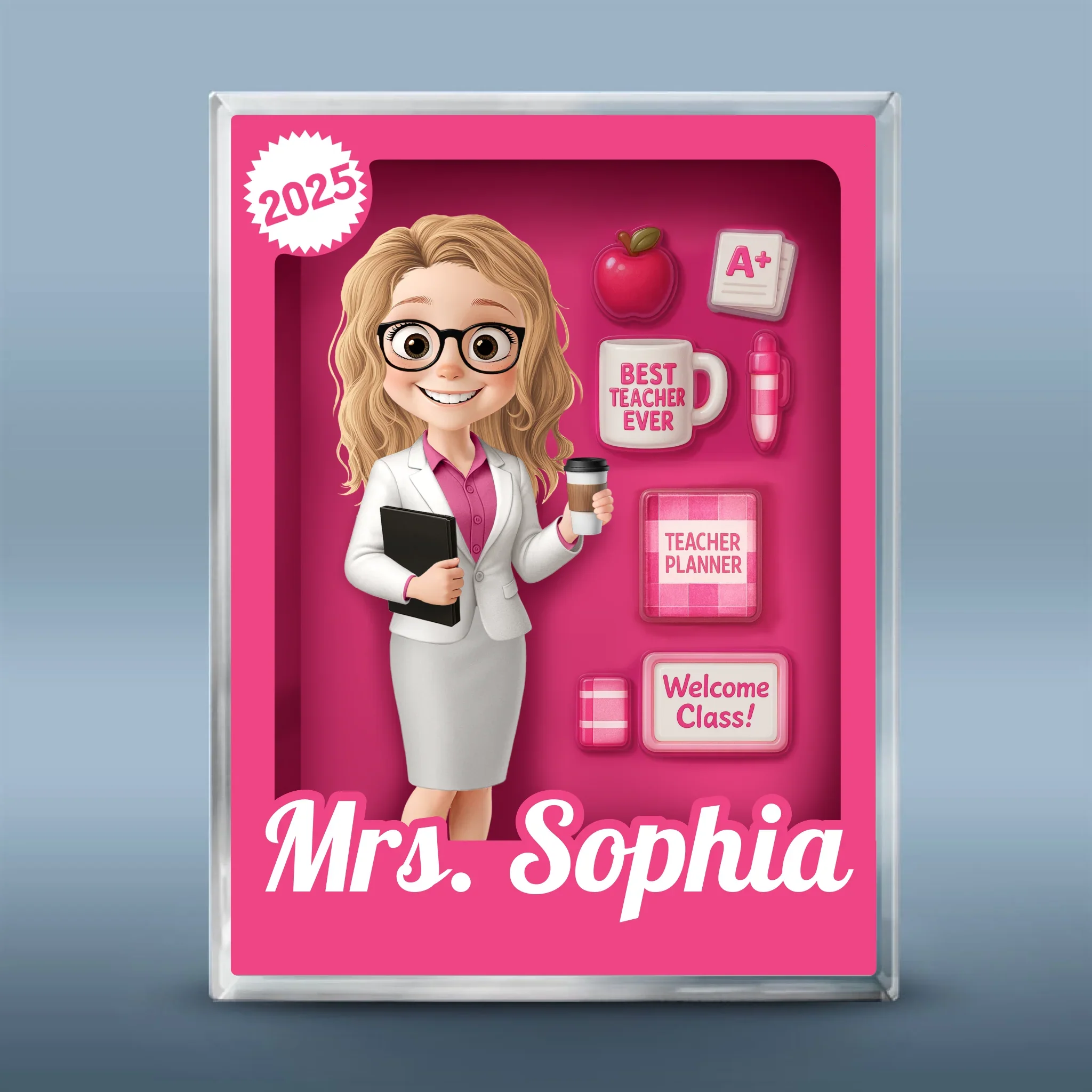 Custom Rectangle Shaped Acrylic Plaque - Personalized Back To School Gifts For Teachers - Proud To Be Called Teacher - Robaser