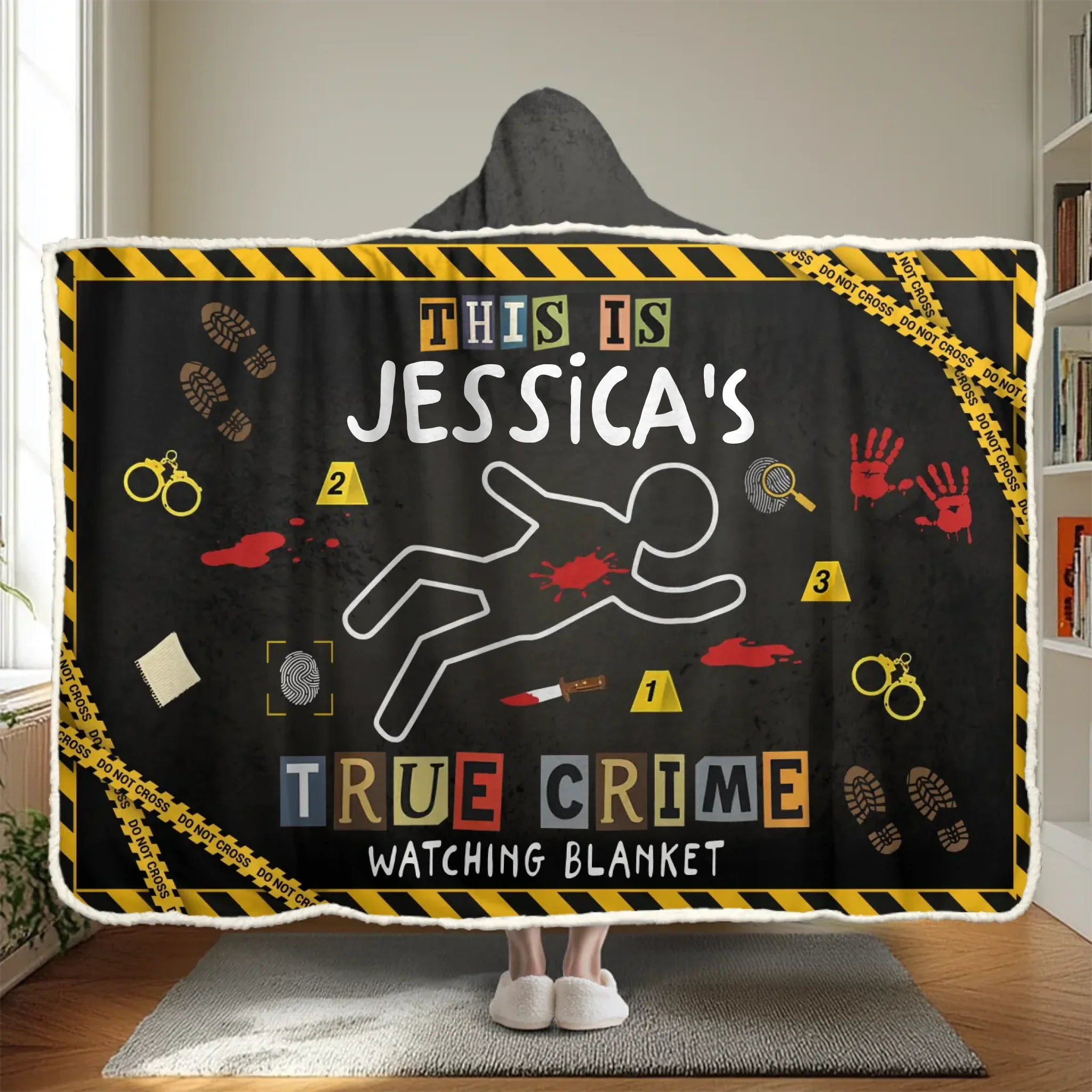 Custom Snuggle Blanket, Hoodie Blanket - Personalized Halloween Birthday Gifts For Best Friends, Family, Coworker, Work Bestie - Serial Snacker, Serial Watcher - Robaser