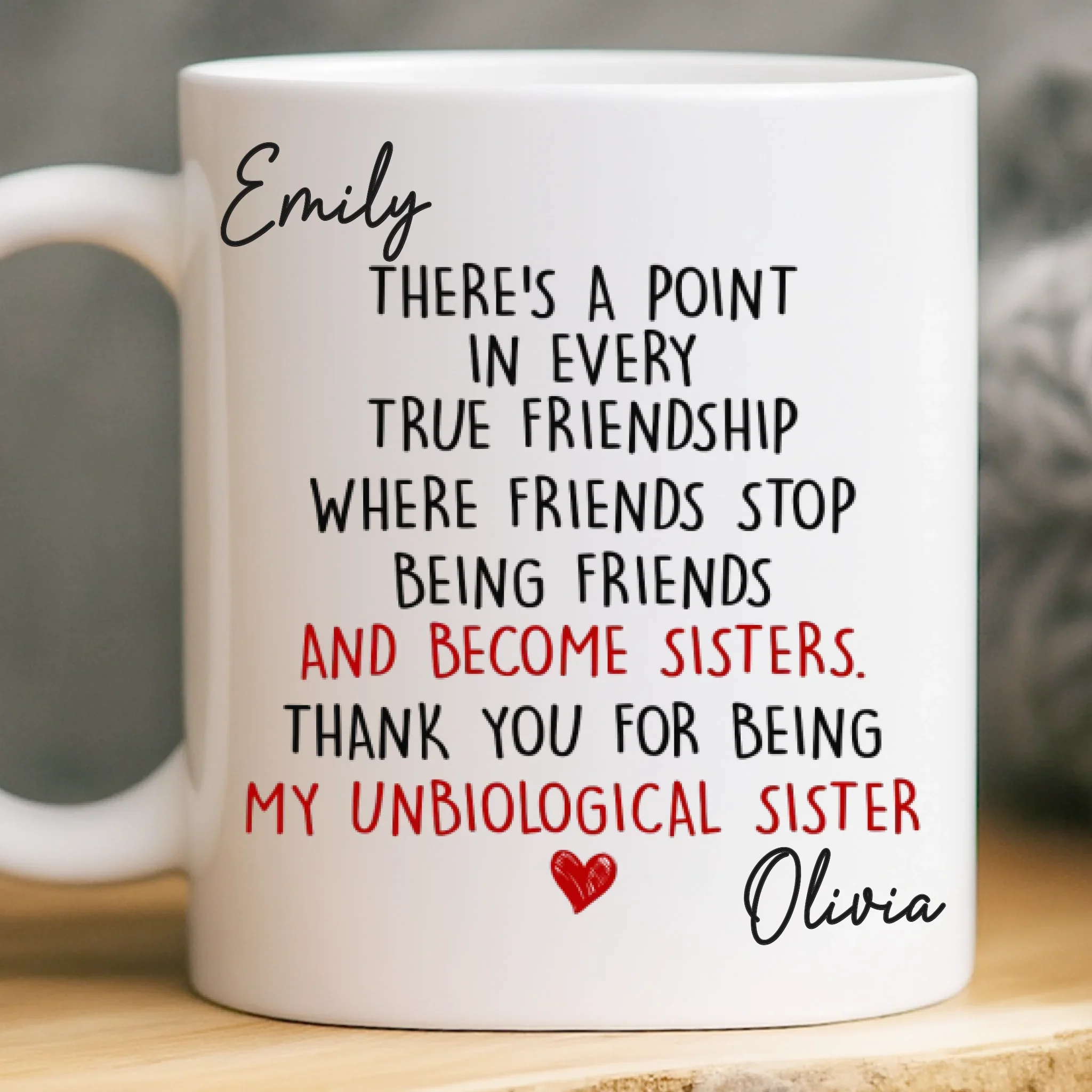Custom Mug - Personalized Best Friend Birthday Gifts For Women, Besties, Sisters, BFF - My Favorite Human Chaos - Robaser