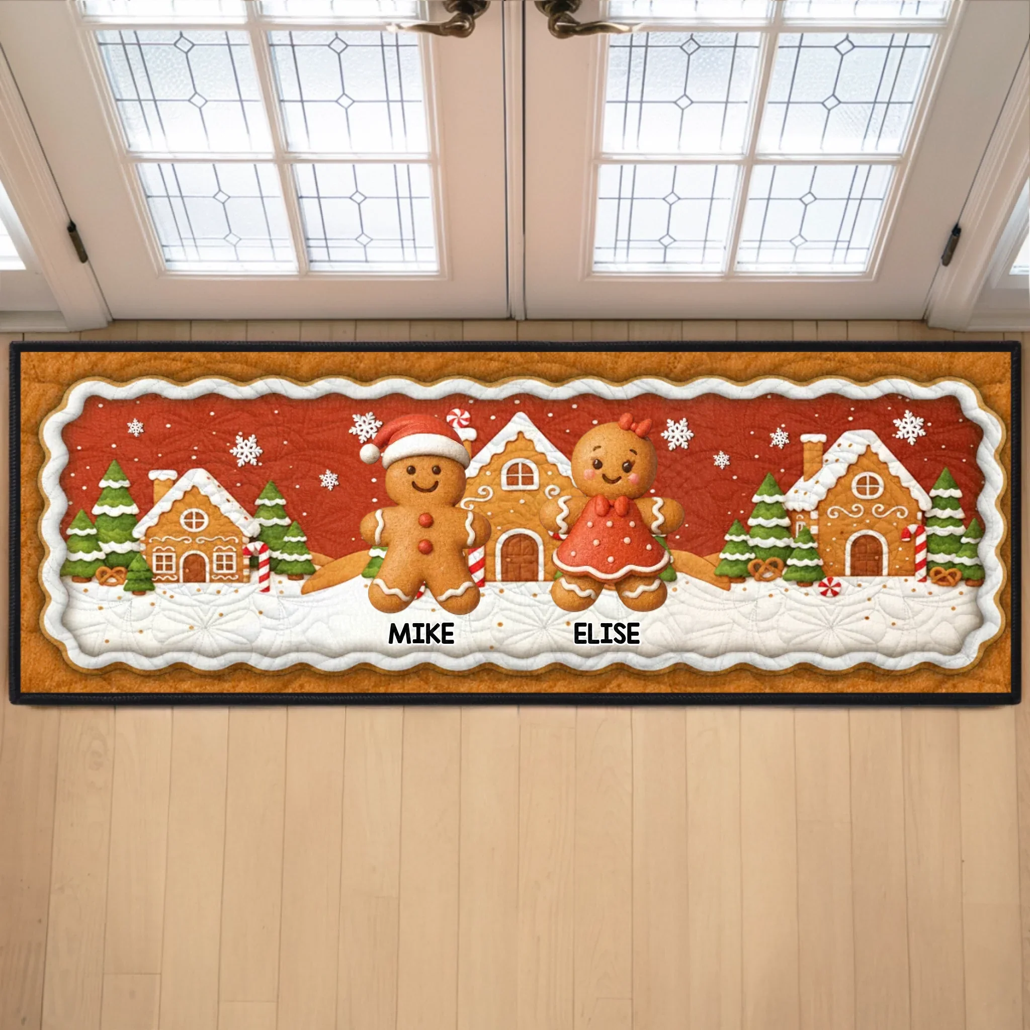 Custom Runner Rug - Personalized Christmas Birthday Gifts For Mom, Dad, Brother, Sister, Kids - Step Into Happiness - Robaser