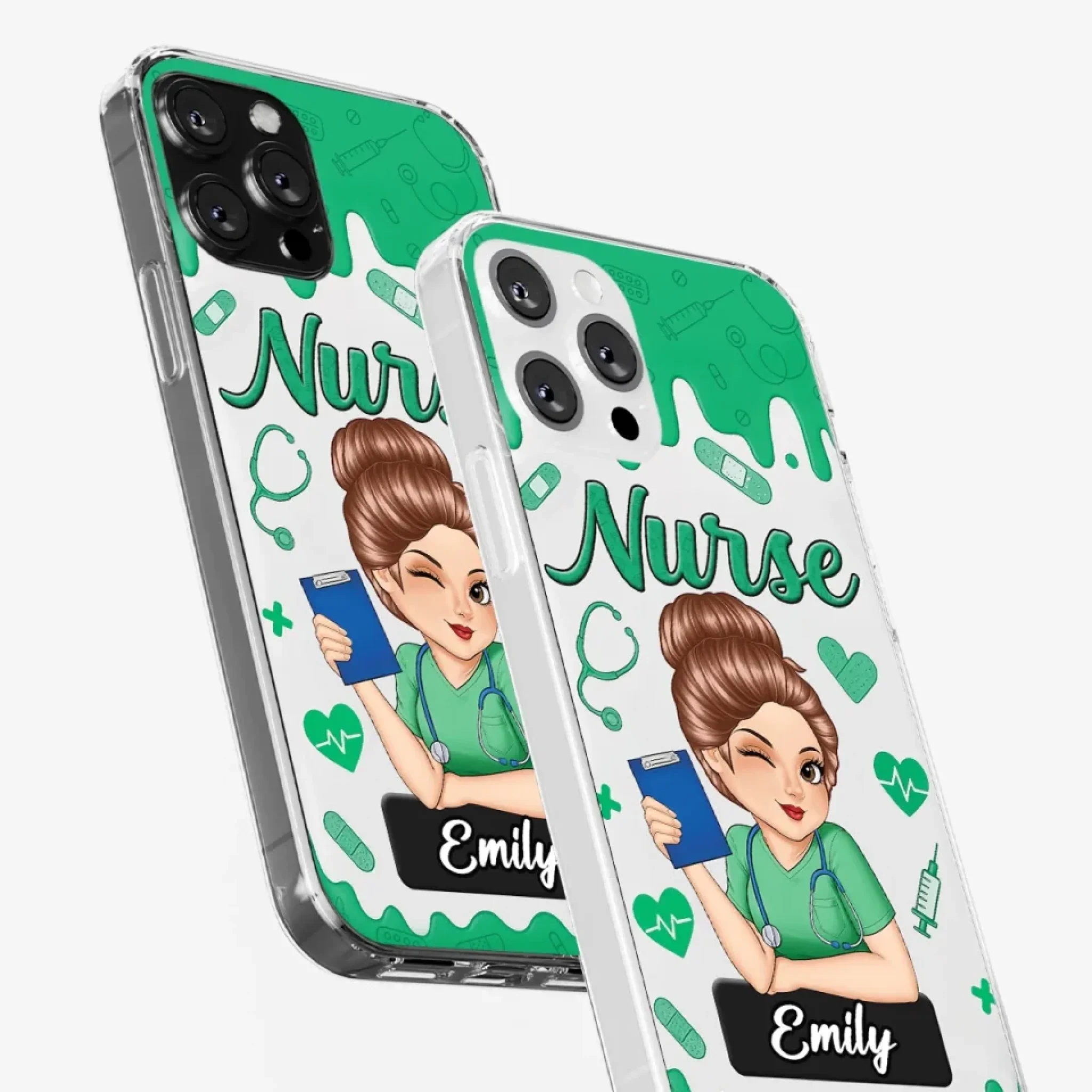 Born To Care, Trained To Heal - Nurse Personalized Custom Clear Phone Case - Appreciation, Thank You Gift, Nurse Life, Doctor Life - Robaser