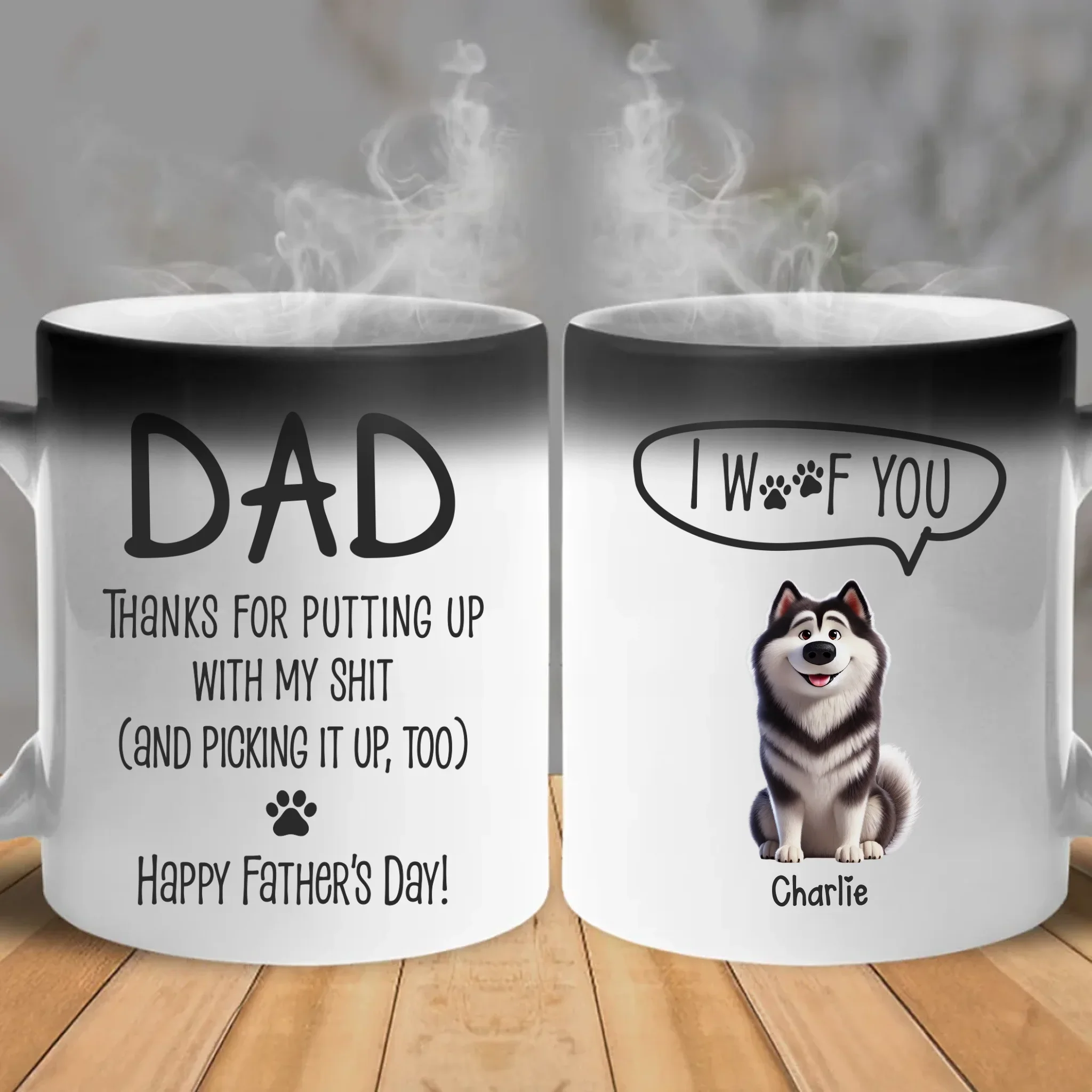 Sorry For The Mess, But Thanks For Loving Us Anyway - Dog Personalized Custom Color Changing Mug - Father's Day, Gift For Pet Owners, Pet Lovers - Robaser