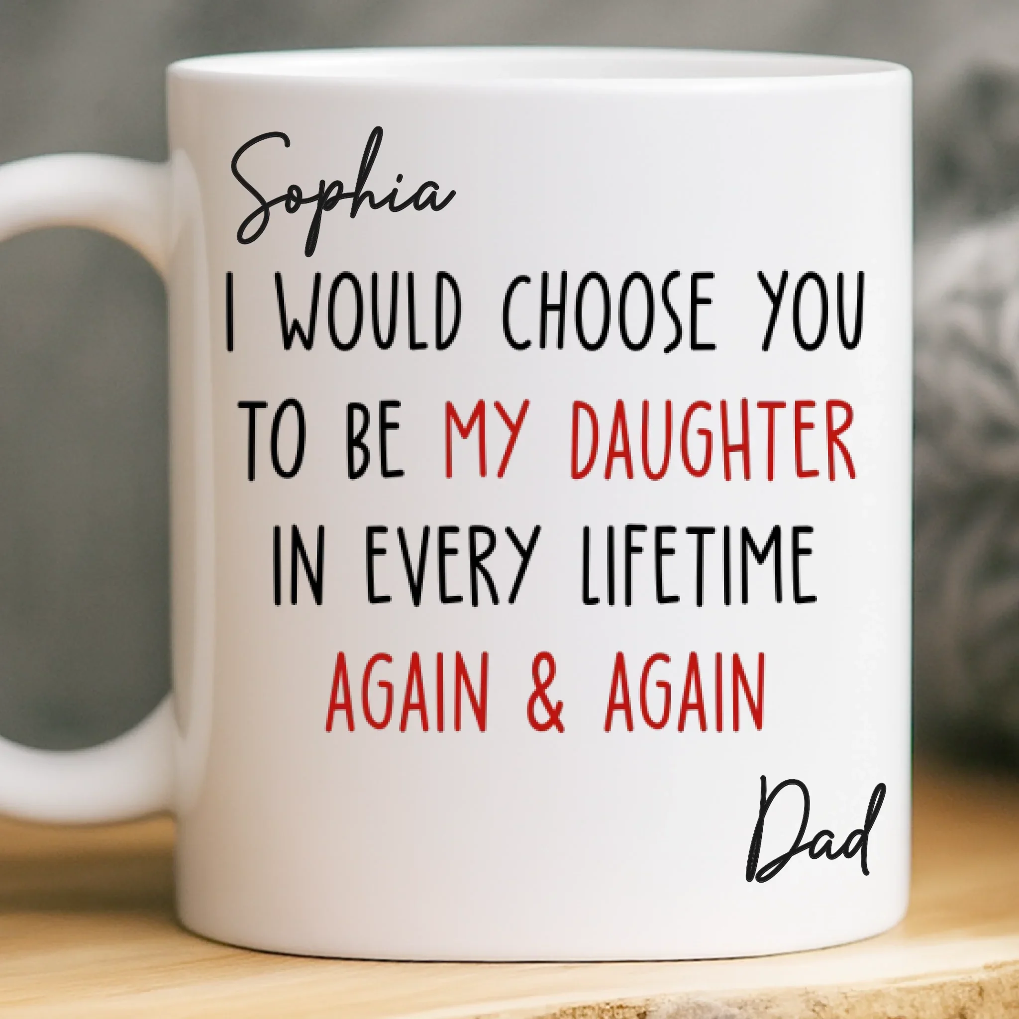 Custom Mug - Personalized Birthday Gifts For Mom, Dad, Son, Daughter - My Sunshine Every Day - Robaser