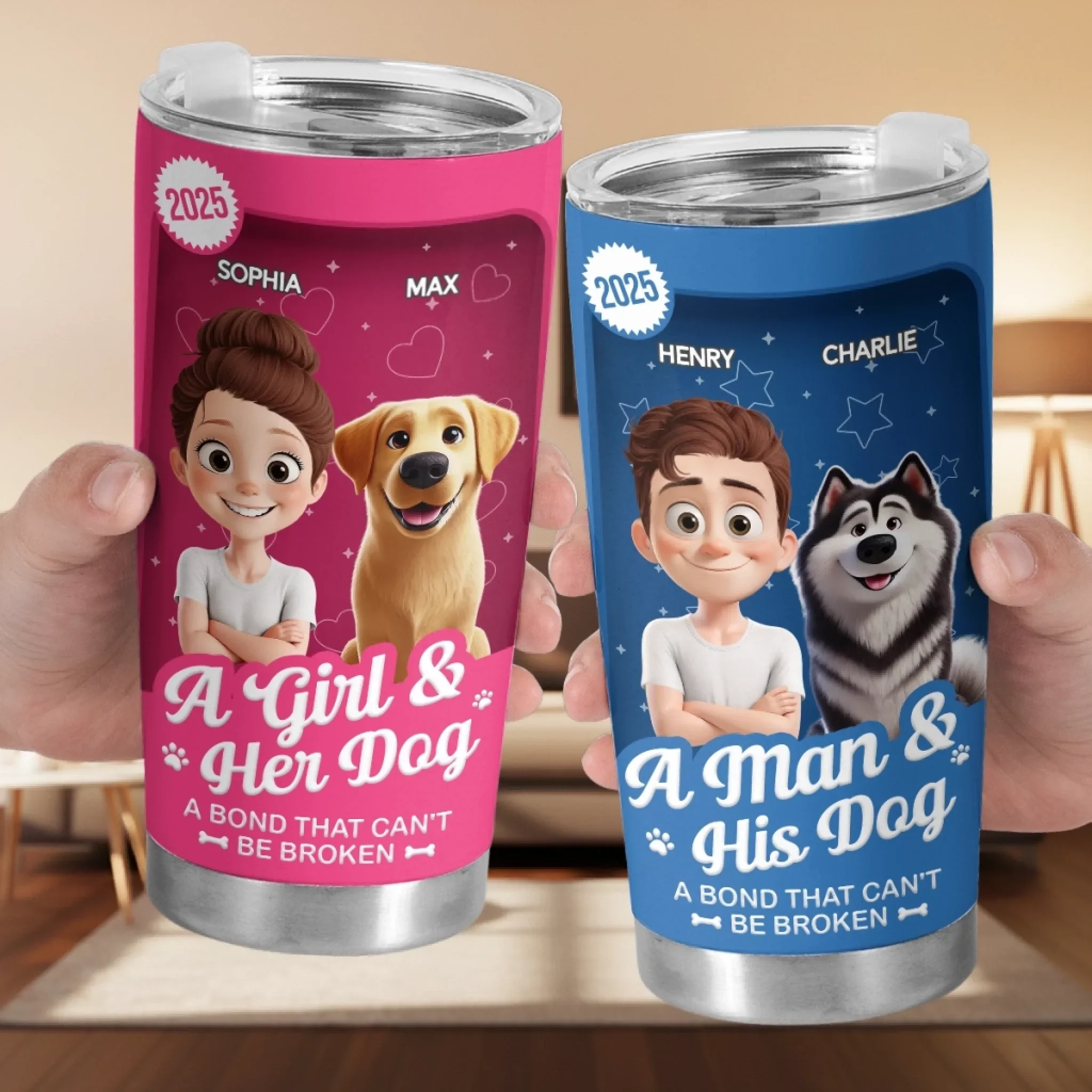 Custom Toy Box Tumbler - Personalized Birthday Gifts For Dog Lovers, Dog Dad And Mom - Paws And Coffee Vibes - Robaser