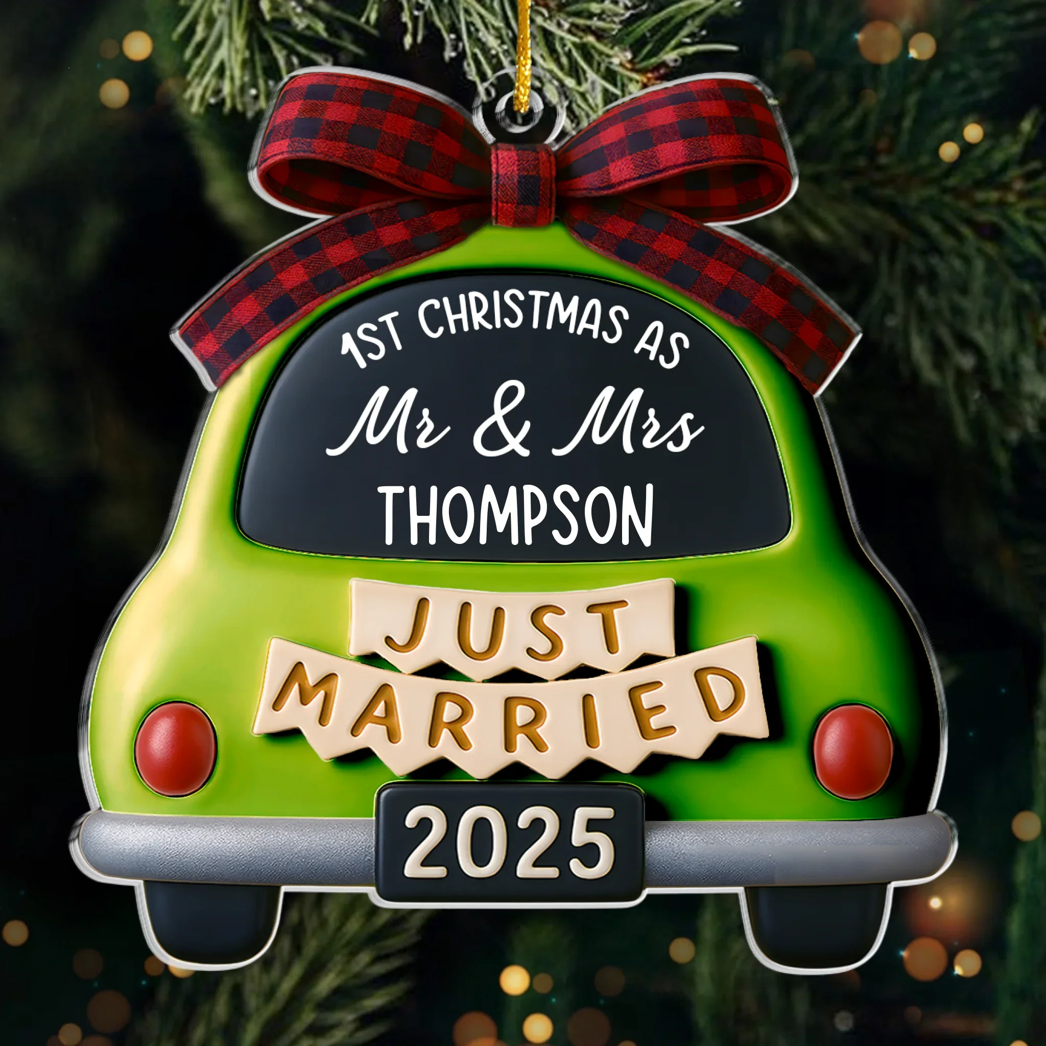 Custom Acrylic Ornament - Personalized Anniversary Christmas Wedding Gifts For Husband And Wife, Him And Her - Our Sweetest Beginning - Robaser