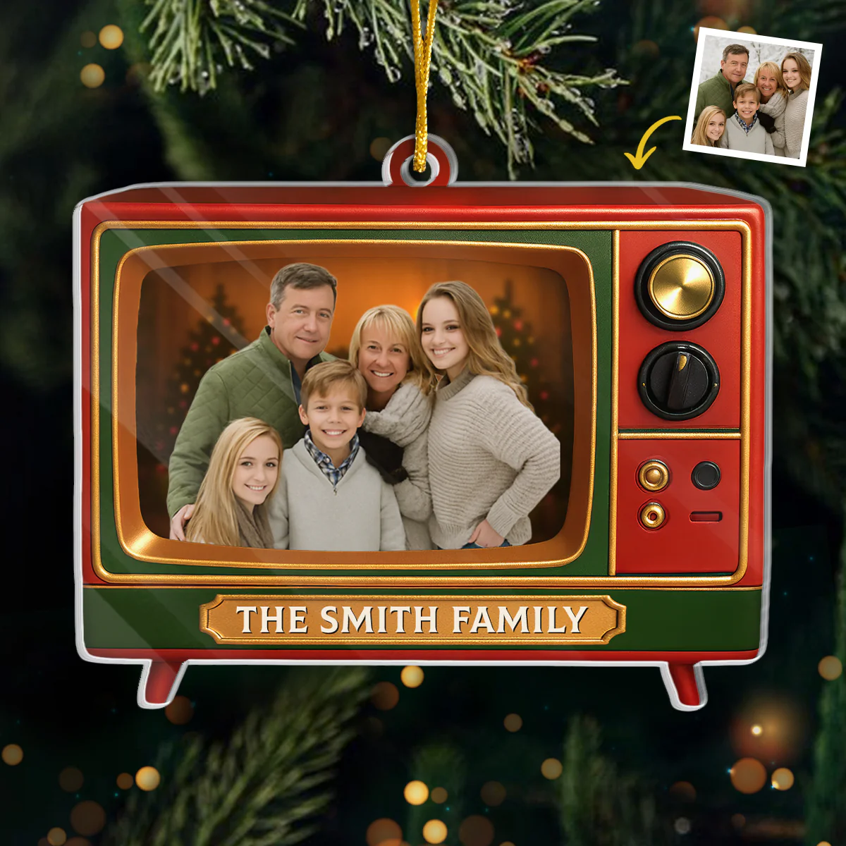 Custom Photo Acrylic Ornament - Personalized Christmas Birthday Gifts For Mom, Dad, Kids - Bringing Family Moments To Screen - Robaser