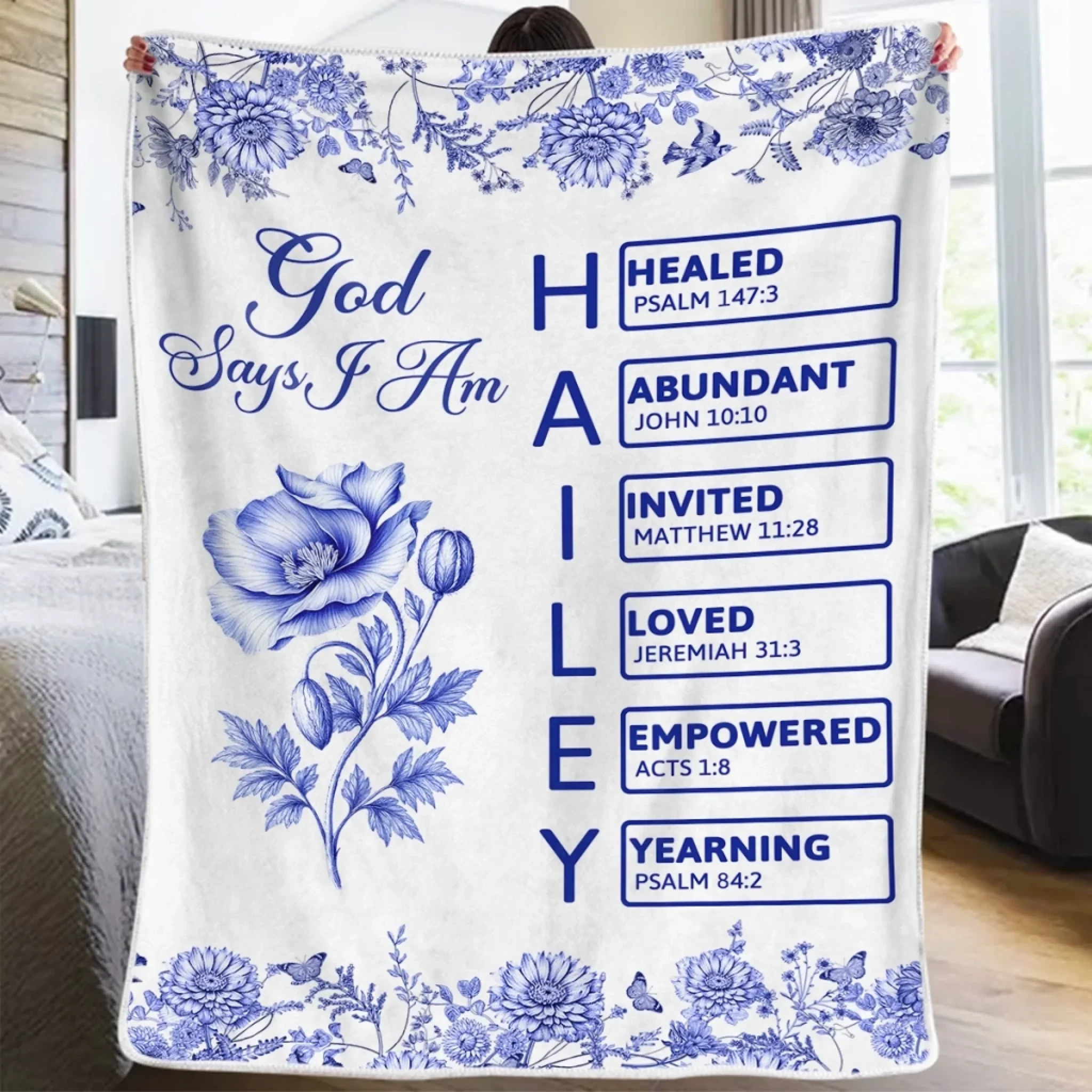 Custom Blanket - Personalized Best Friend Birthday Gifts For Women, Besties, Sisters, BFF, Family, Yourself - God Says You Are - Robaser