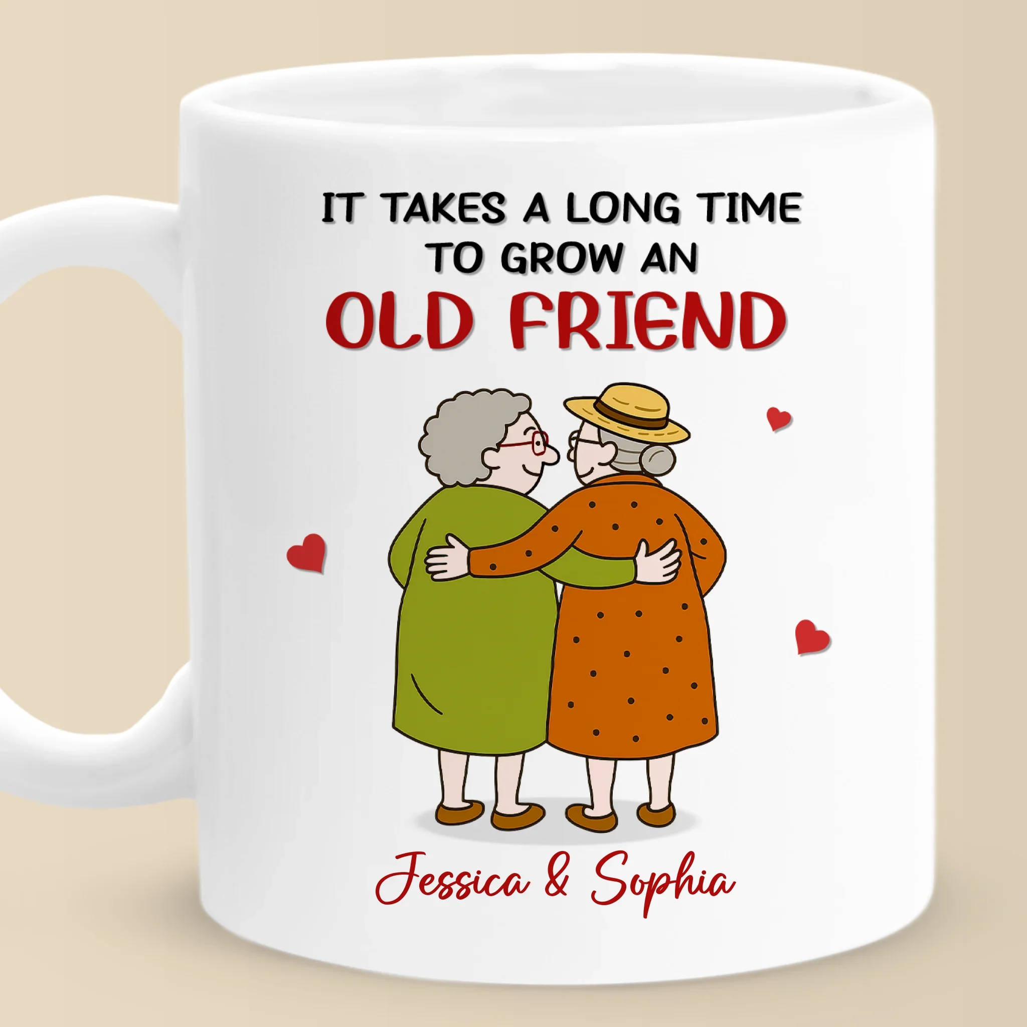 Custom Mug - Personalized Best Friend Birthday Gifts For Women - Takes A Long Time To Grow - Robaser