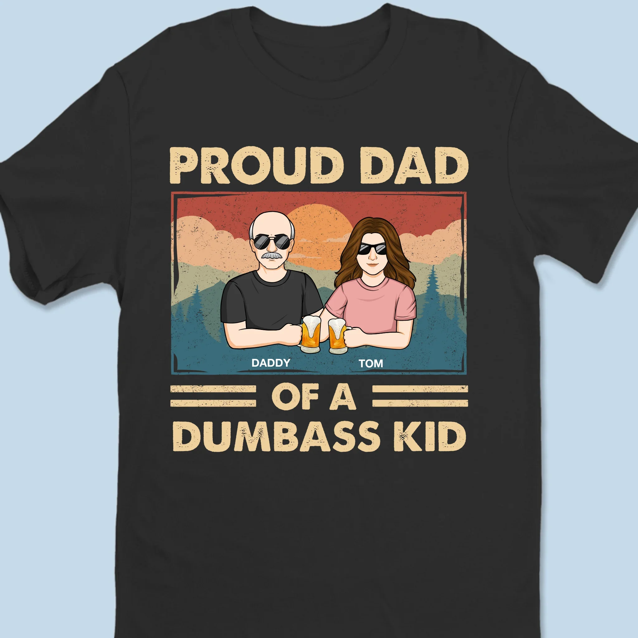 Proof Dad Did It Right - Family Personalized Custom Unisex T-shirt, Premium T-shirt, Hoodie - Father's Day, Gift For Dad - Robaser