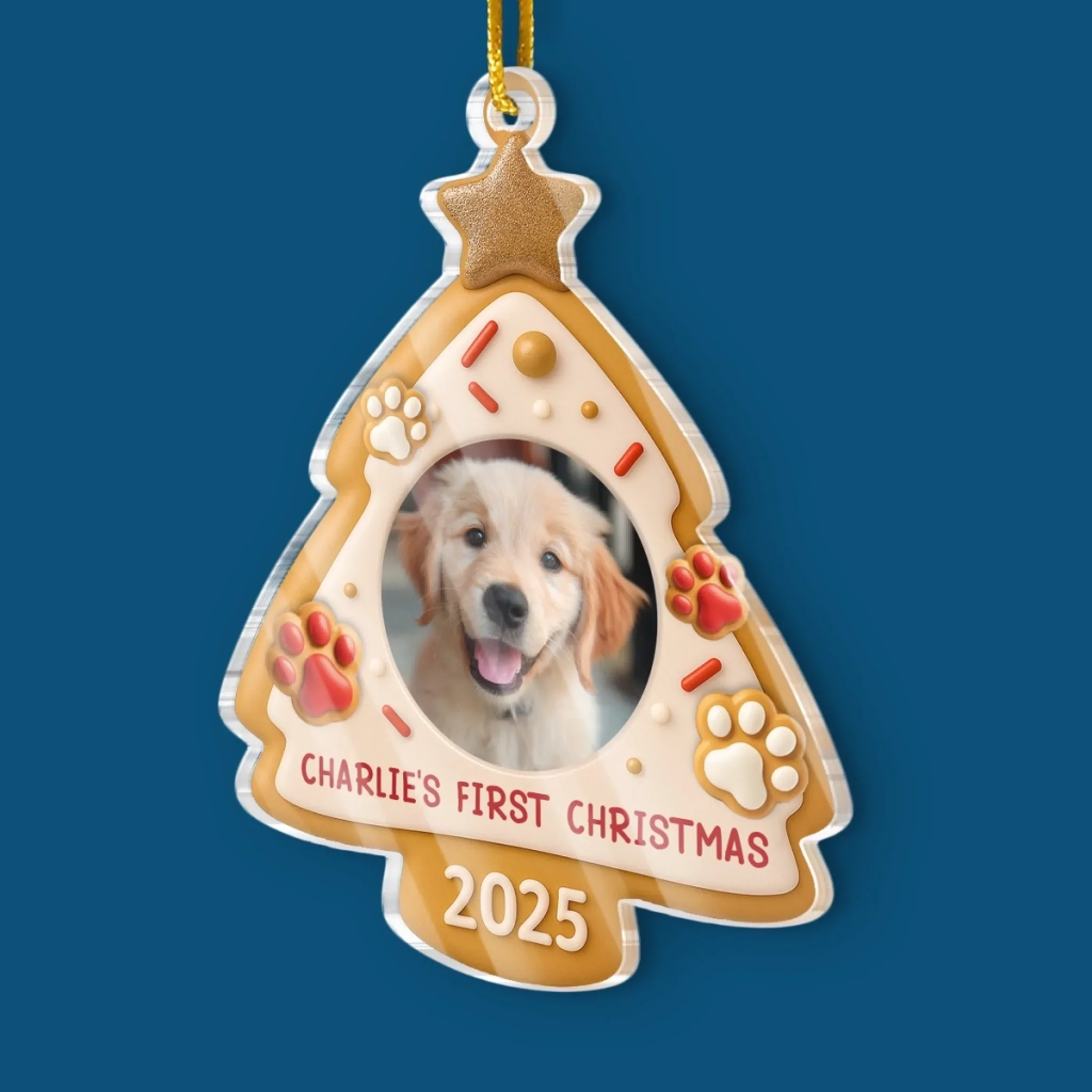 Custom Photo Acrylic Ornament - Personalized Christmas Birthday Gifts For Dog Cat Lovers, Dog Dad And Mom, Cat Owners - Santa, I  ve Been A Good Pup - Robaser