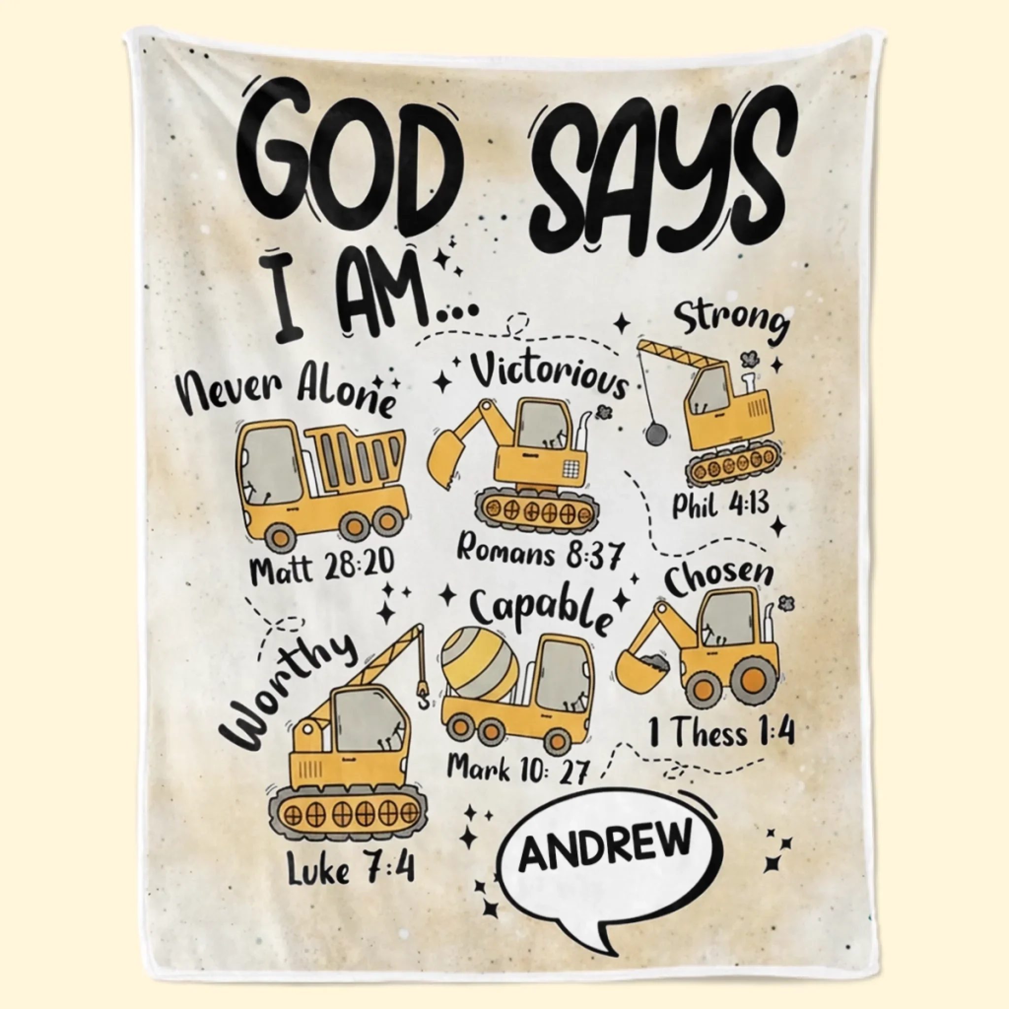 Custom Blanket - Personalized Birthday Gifts For Kids - God Says I Am Truly Loved - Robaser