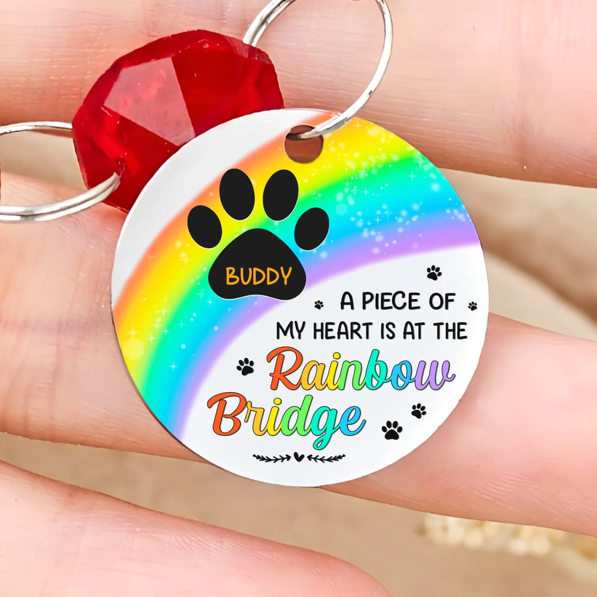 Custom Crystal Suncatcher With Charm - Personalized Pet Memorial Gifts For Dogs, Cats - Forever In My Thoughts - Robaser