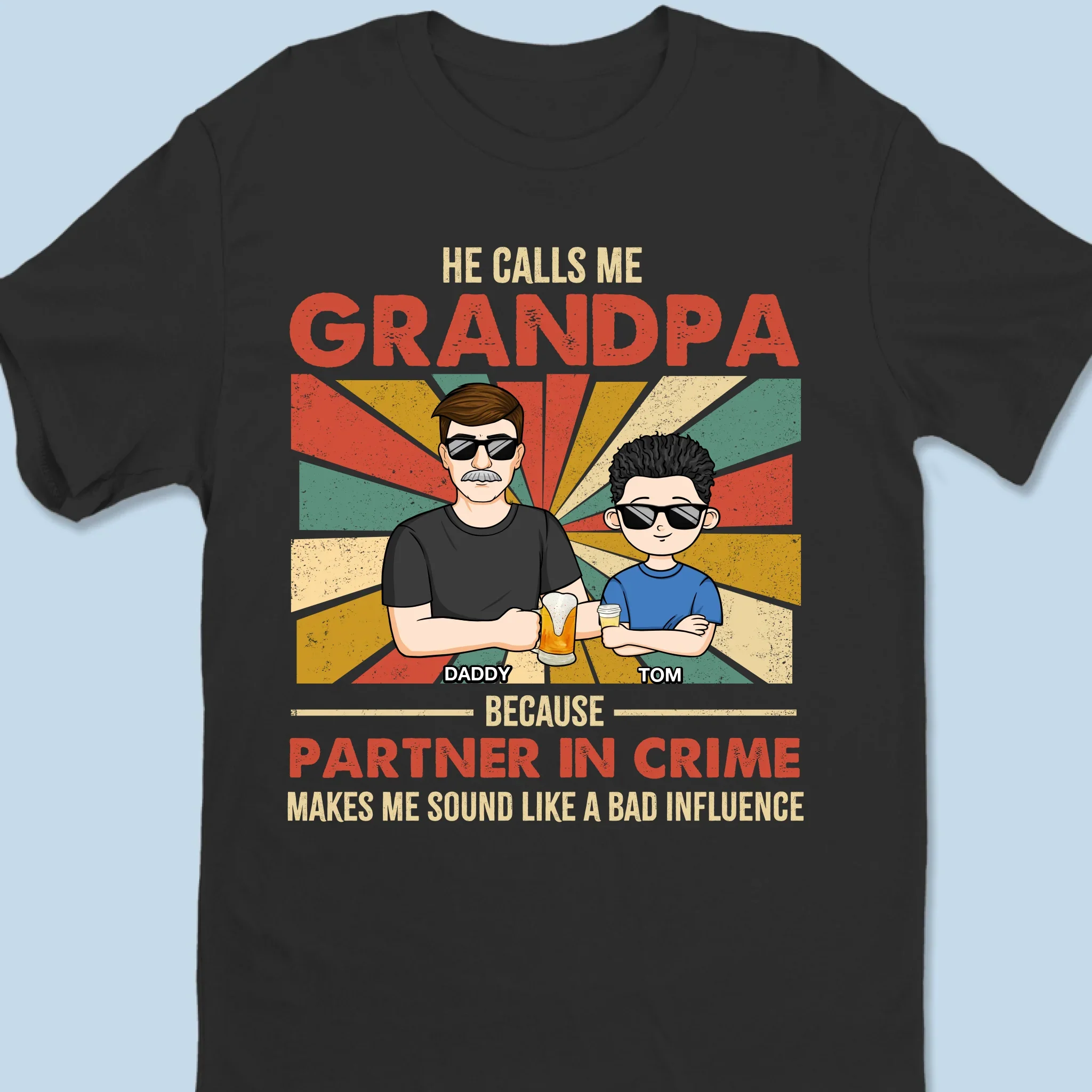 Certified Grandpa Of Chaos - Family Personalized Custom Unisex T-shirt, Premium T-shirt, Hoodie - Father's Day, Gift For Dad, Grandpa - Robaser