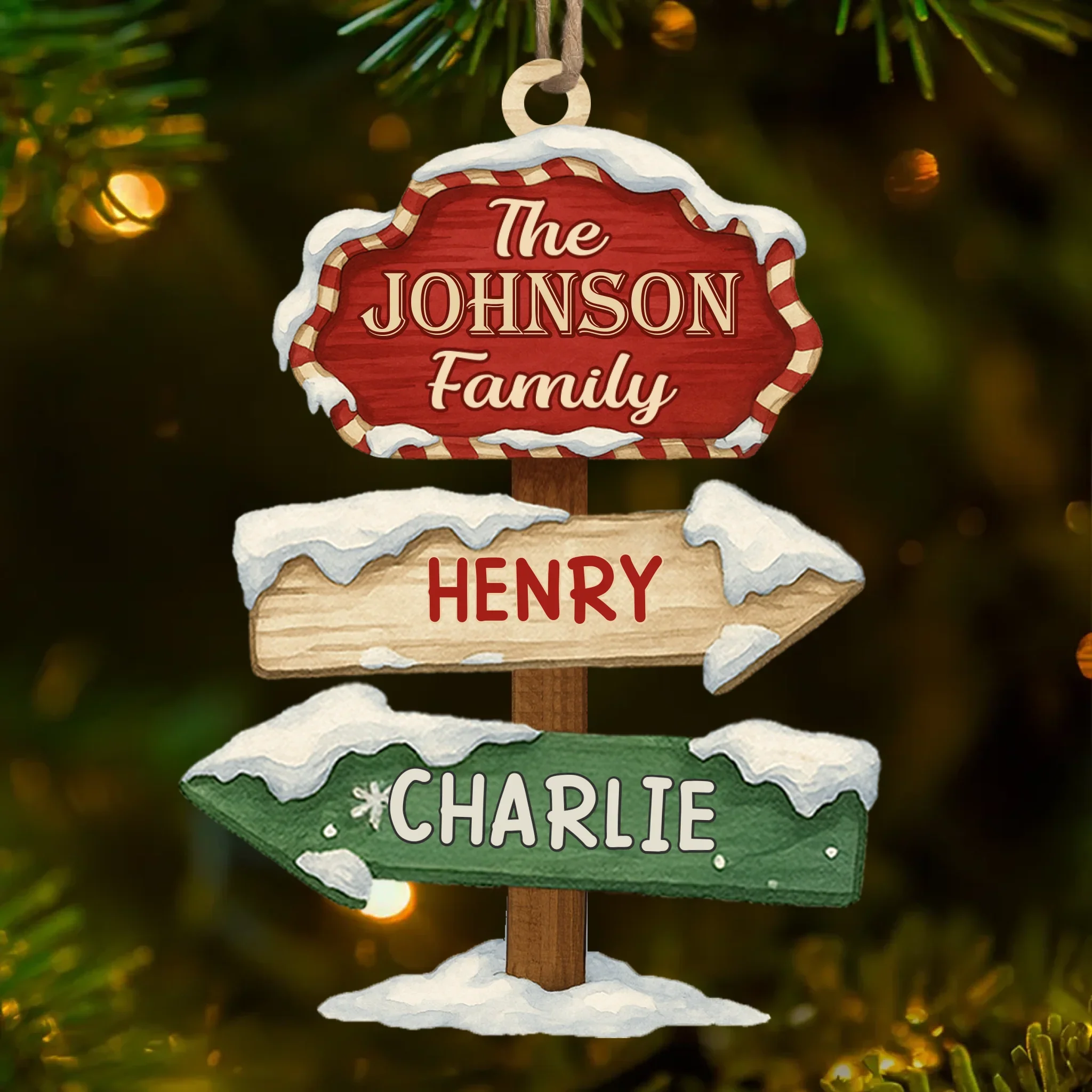 Custom Wood Ornament - Personalized Christmas Birthday Gifts For Mom, Dad, Kids - Where Love Begins And Never Ends - Robaser