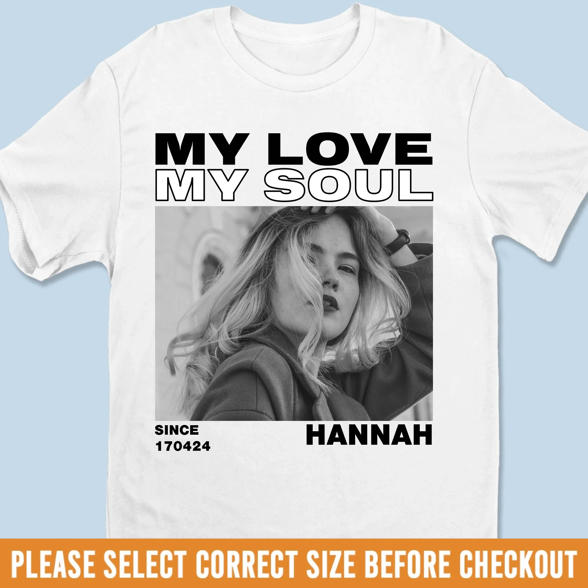 Custom Photo Unisex T-shirt, Premium T-shirt, Hoodie - Personalized Anniversary Wedding Gifts For Husband And Wife, Him And Her - My Love, My Soul - Robaser