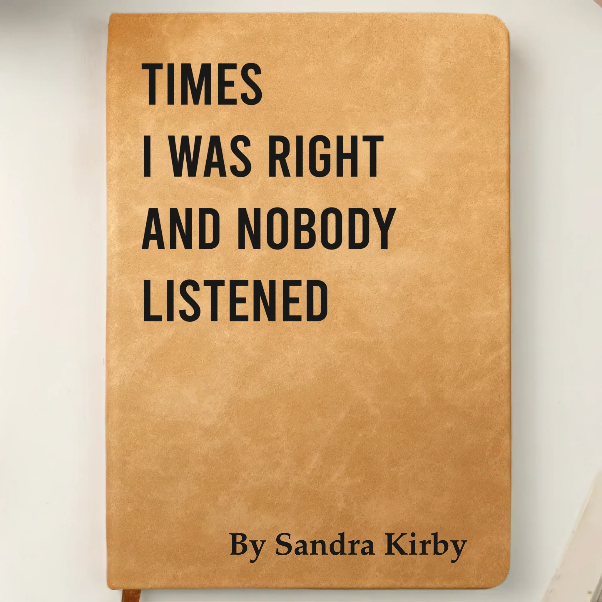 Custom Leather Writing Journal - Personalized Funny  Gifts For Coworker, Work Bestie, Best Friends - Sarcasm Storage Unit - Robaser