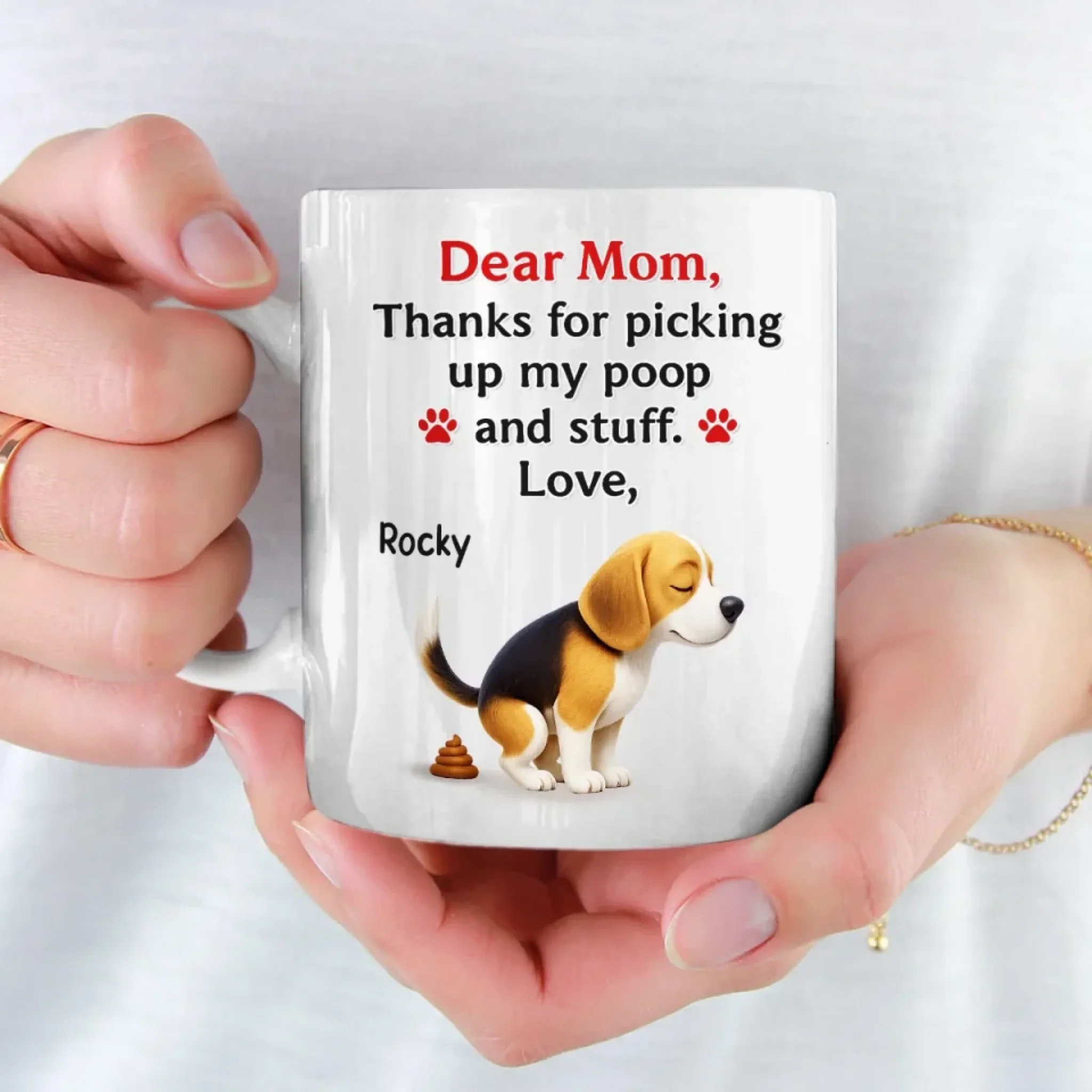 Messy Love, Unconditional Thanks - Dog Personalized Custom Mug - Mother's Day, Gift For Pet Owners, Pet Lovers - Robaser