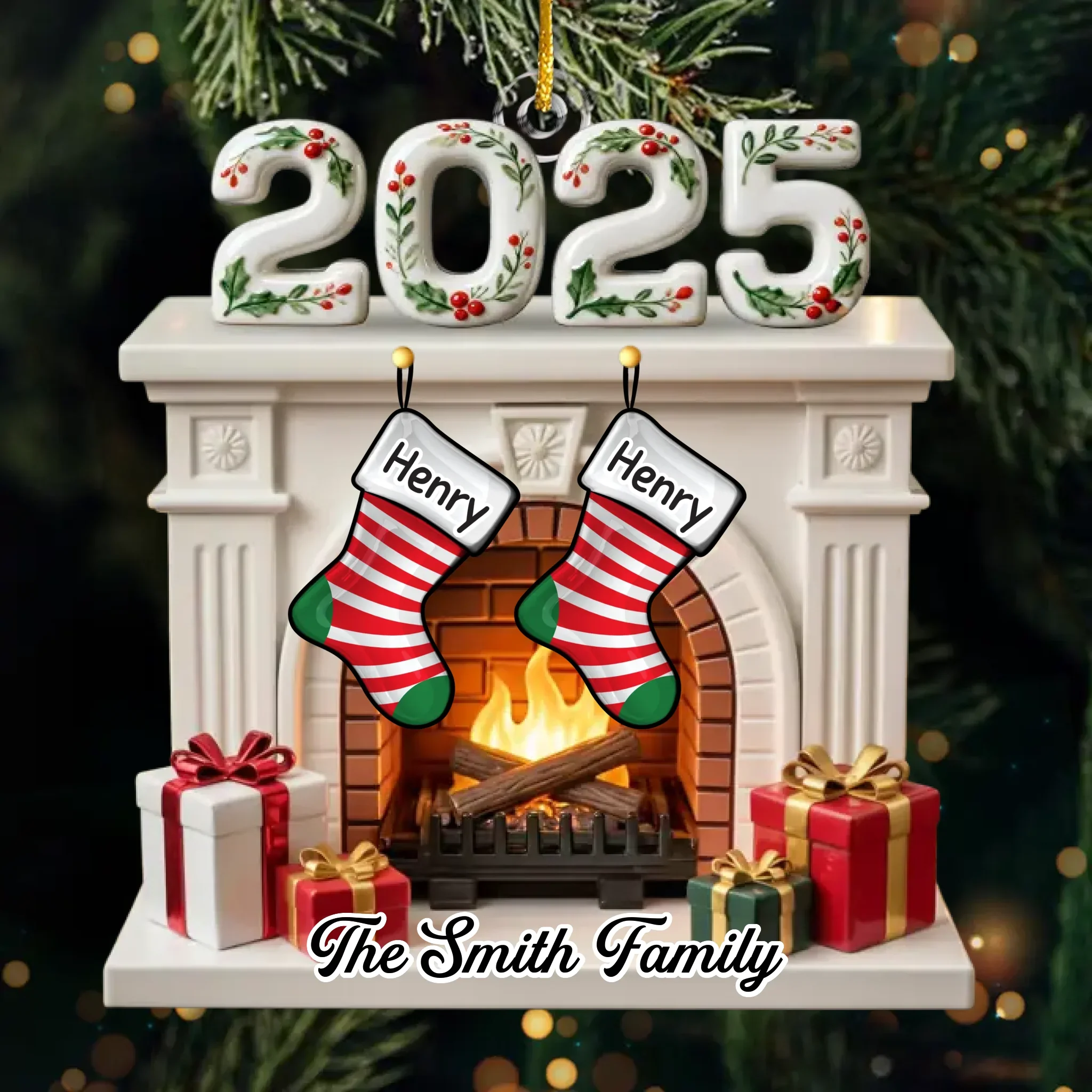 Custom Acrylic Ornament - Personalized Christmas Birthday Gifts For Mom, Dad, Brother, Sister, Kids - You Make My Holiday Shine - Robaser