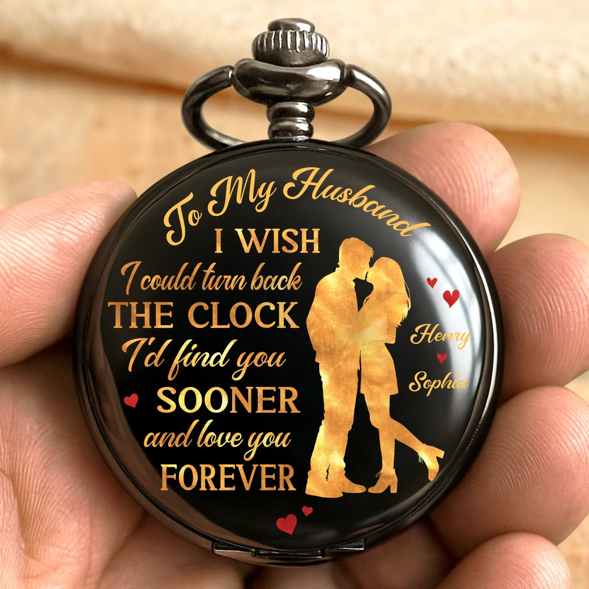 Always Yours, Endlessly Mine - Couple Personalized Custom Pocket Watch - Gift For Husband Wife, Anniversary - Robaser