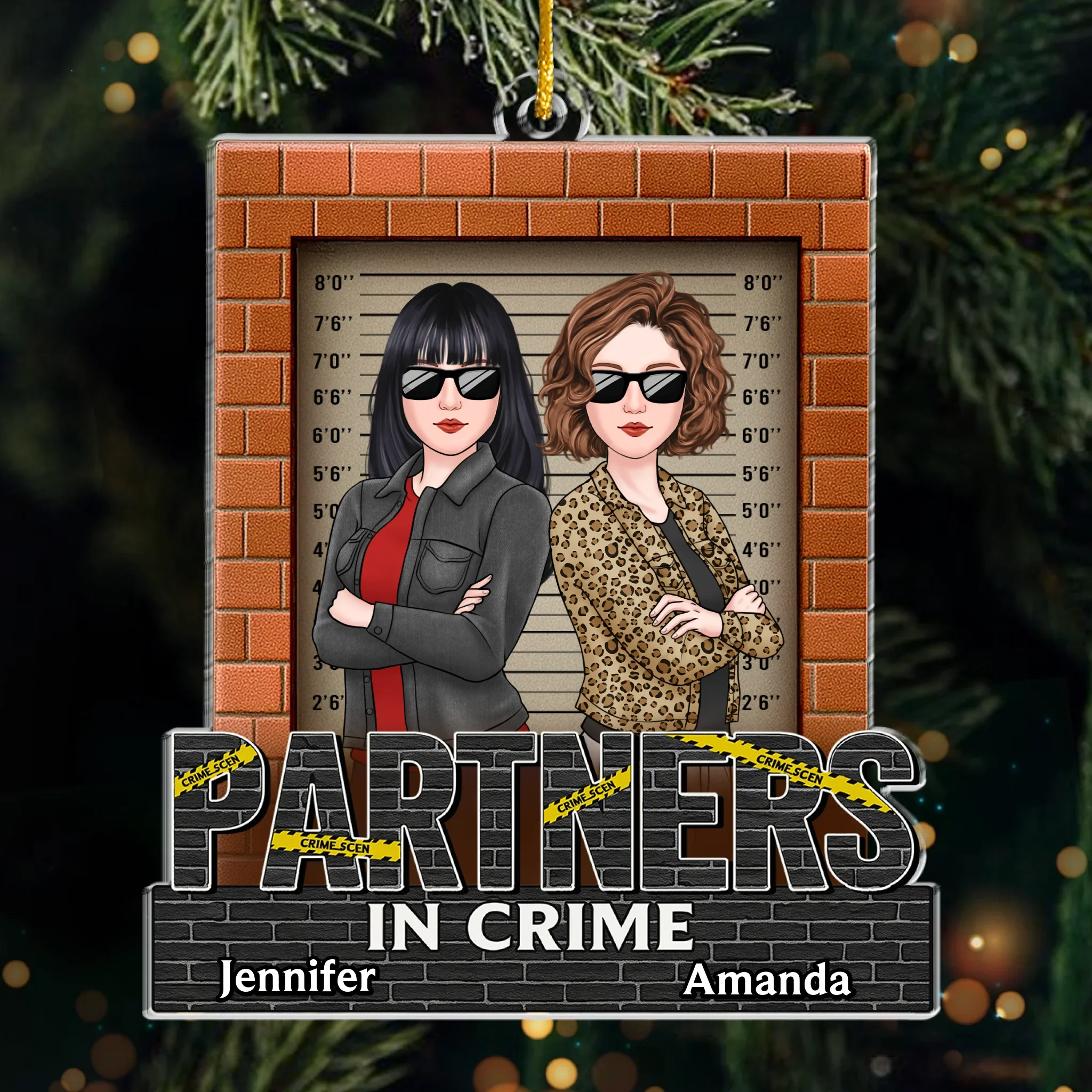 Custom Acrylic Ornament - Personalized Christmas Best Friend Birthday Gifts For Women, Besties, Sisters, BFF - No Miles Can Break Our Bond - Robaser