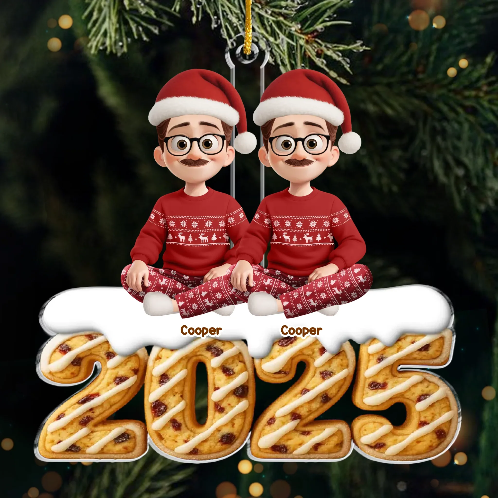 Custom Acrylic Ornament - Personalized Christmas Birthday Gifts For Family, Dog Cat Lovers - Perfect Christmas Love - Robaser