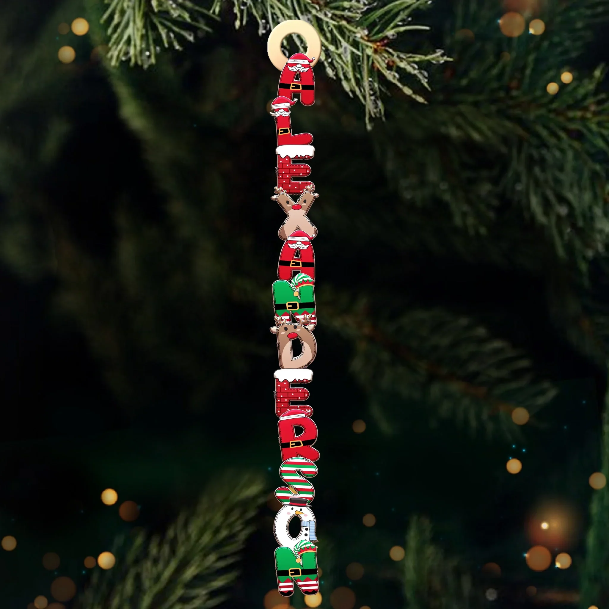 Custom Letter Wooden Ornament - Personalized Christmas Birthday Gifts For Mom, Dad, Brother, Sister, Kids - A Little Name, A Lot Of Christmas Cheer - Robaser