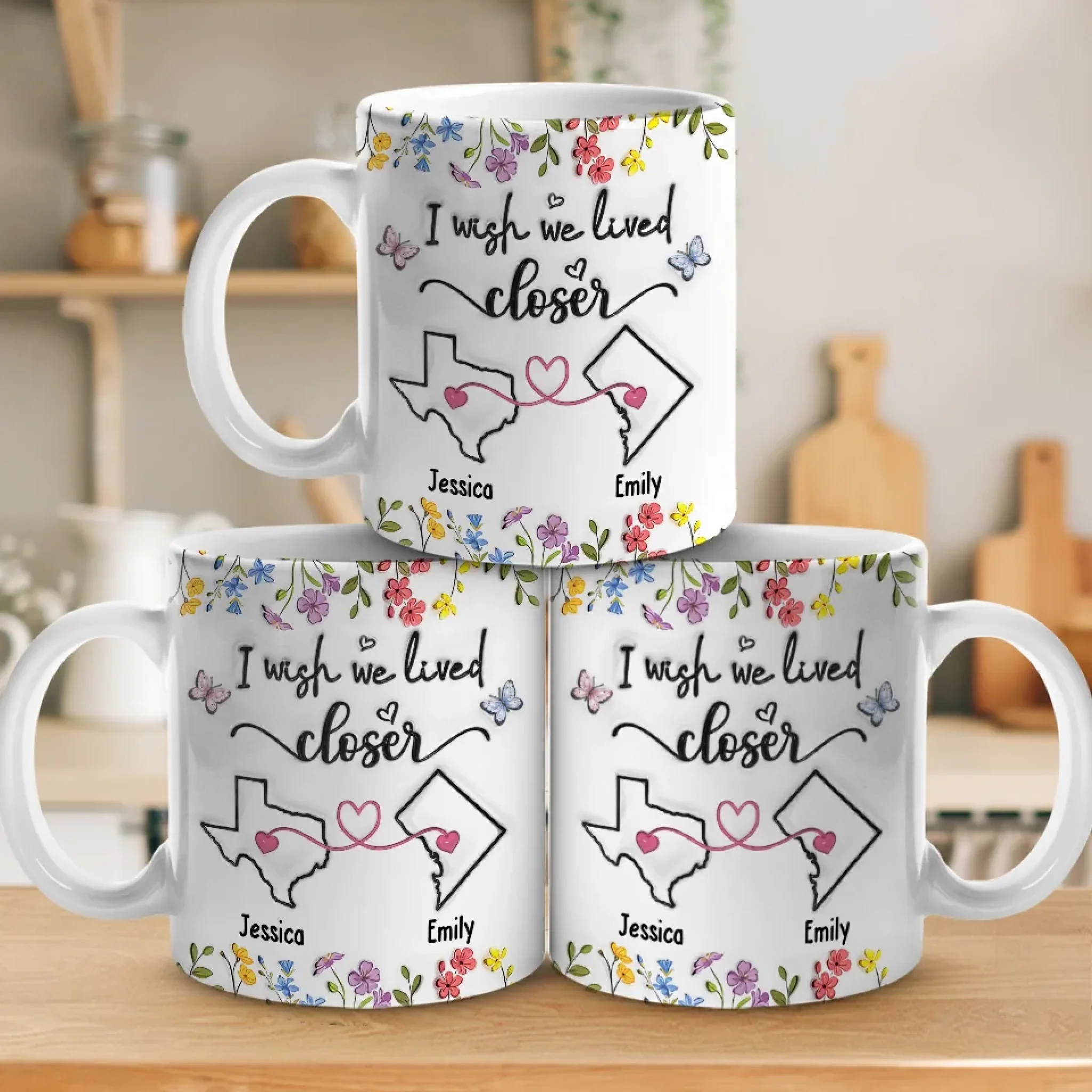 Real Friendship Transcends Time And Space - Bestie Personalized Custom 3D Inflated Effect Printed Mug - New Arrival, Gift For Best Friends, BFF, Sisters AMZ - Robaser