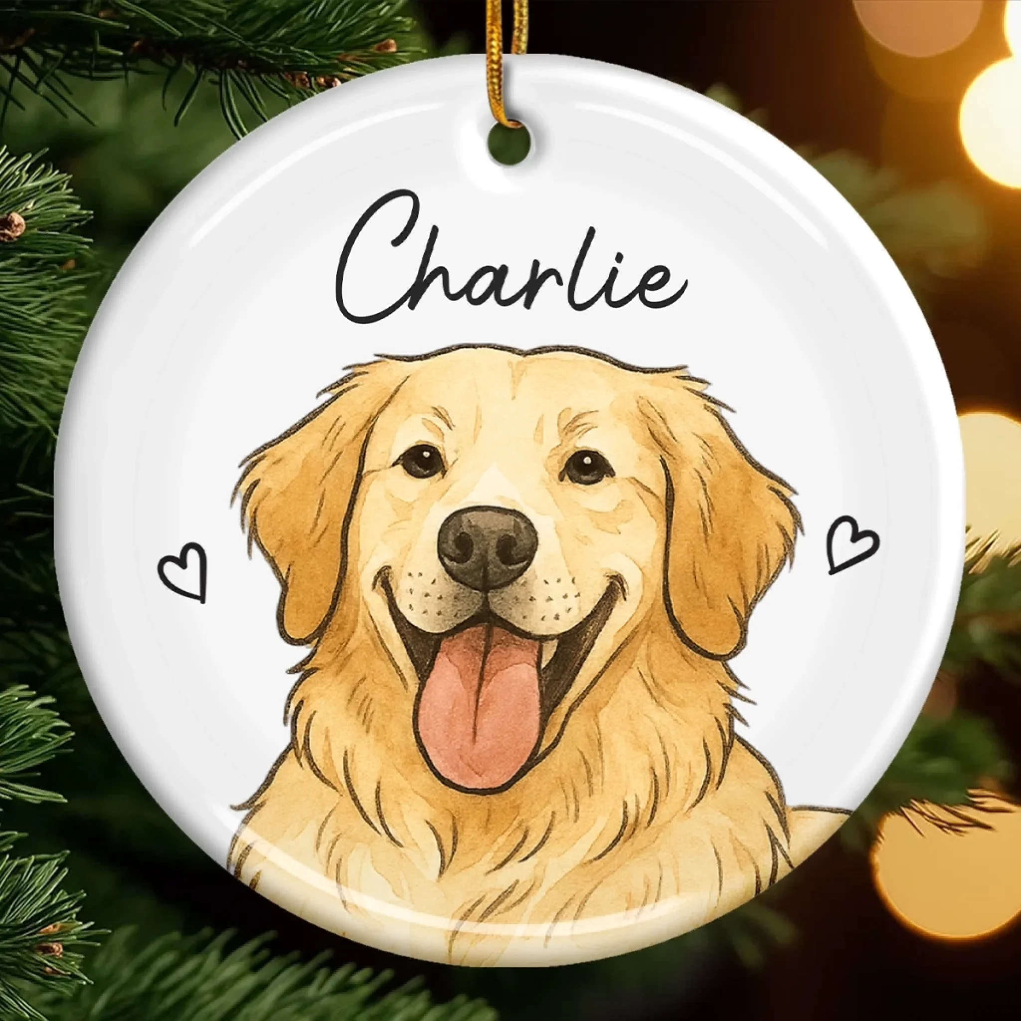 Custom Photo Ceramic Ornament - Personalized Christmas Birthday Gifts For Dog Cat Lovers, Dog Dad And Mom, Cat Owners - One Paw Closer To Pure Joy - Robaser