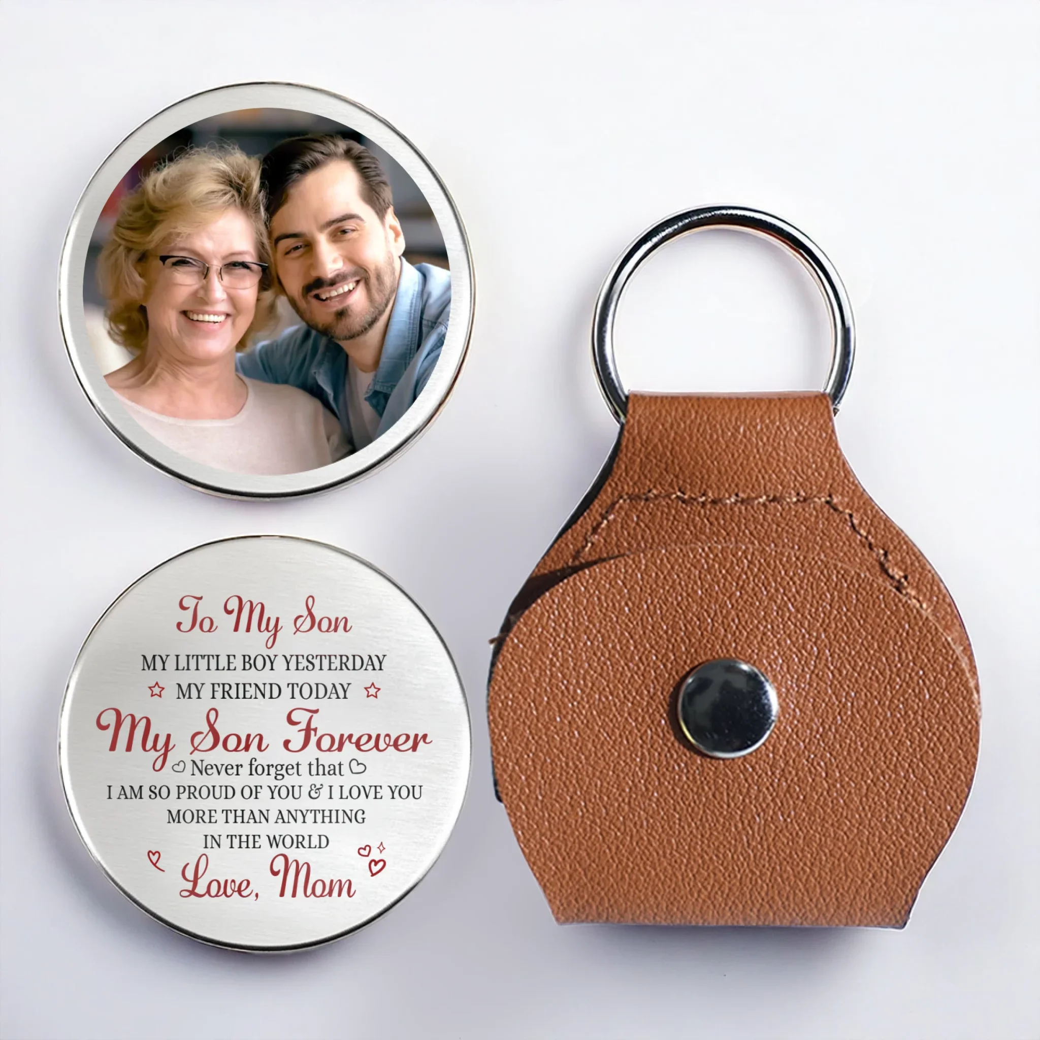 Custom Photo Pocket Hug - Personalized Birthday Gifts For Mom, Dad, Son - Home Is Wherever You Are - Robaser