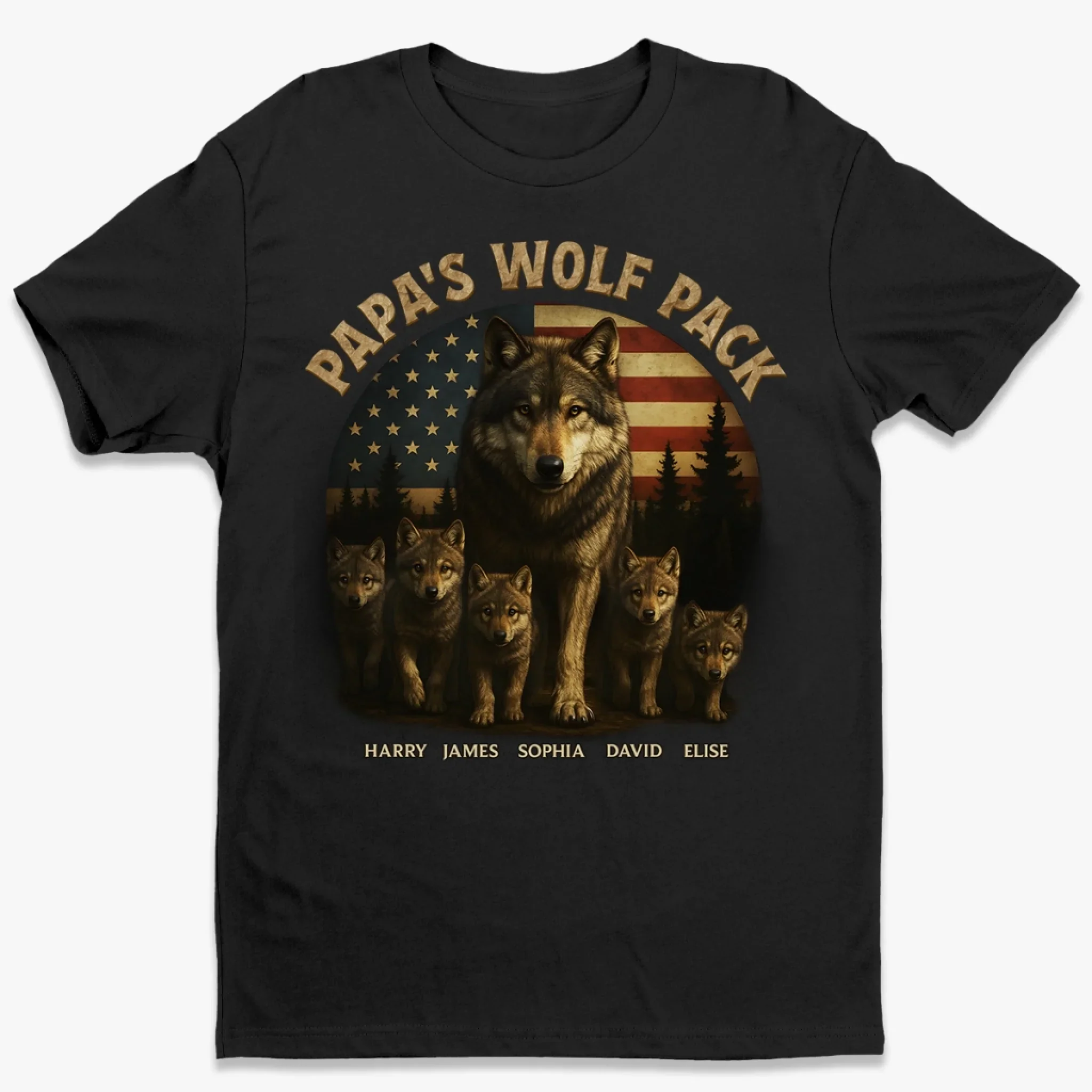 Pack Strong, Papa Stronger - Family Personalized Custom Unisex T-shirt, Premium T-shirt, Hoodie - Father's Day, Gift For Dad, Grandpa - Robaser