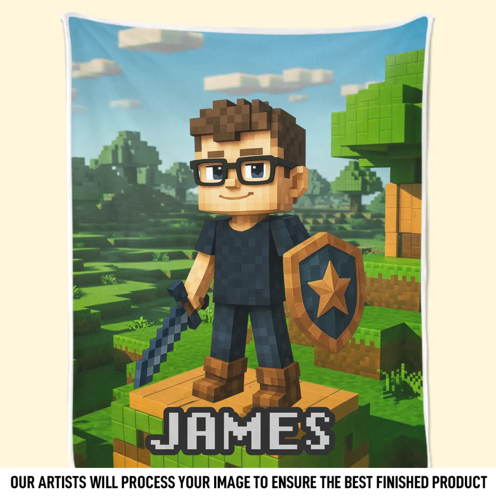 Custom Photo Blanket - Personalized Birthday Gifts For Kids - Big Dreams Little Heart - Robaser